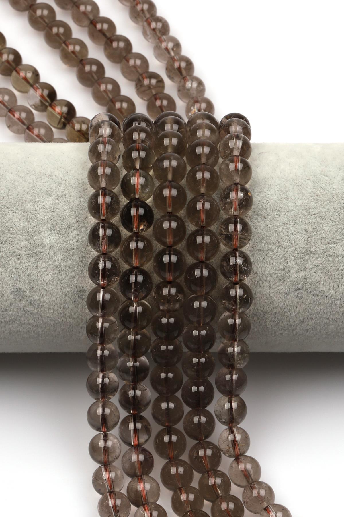 Dumanlı Kuvars (A Kalite) Doğal Taş Dizi 8 mm Küre Kesim