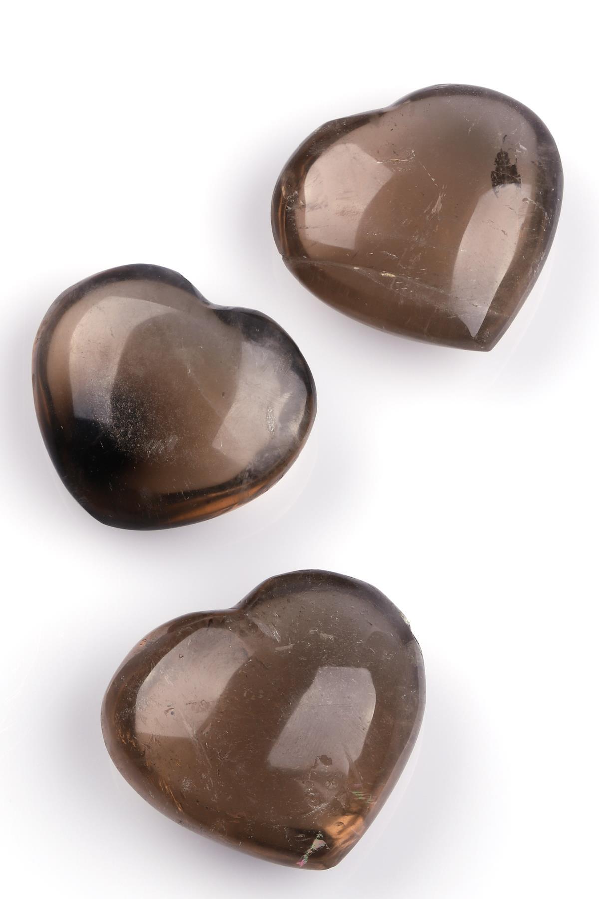 Dumanlı Kuvars Doğal Taş Kalp