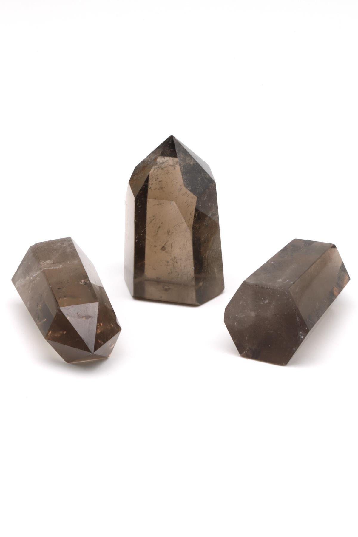 Dumanlı Kuvars Doğal Taş Obelisk Parça