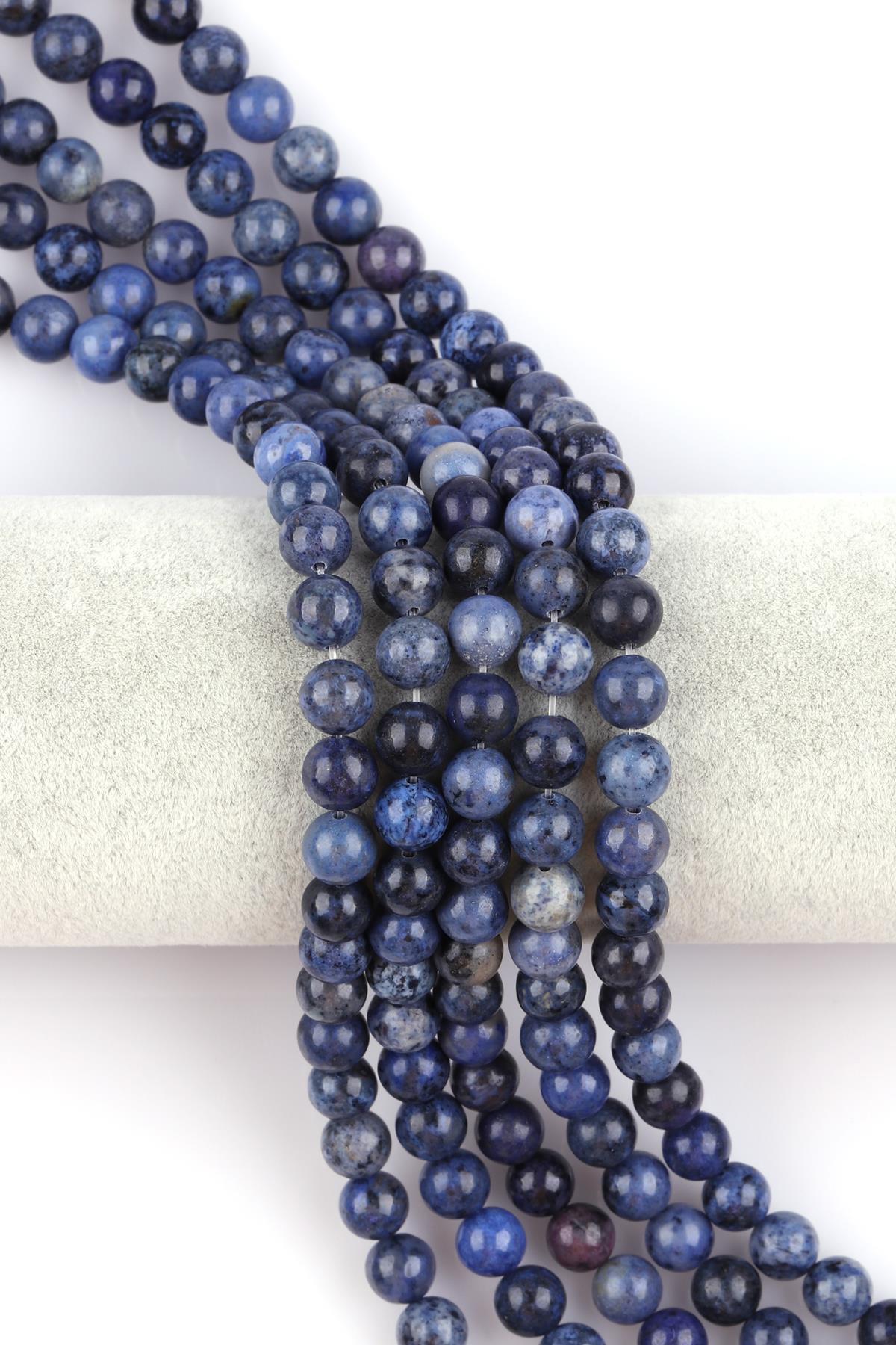 Dumortierit Doğal Taş Dizi 8 mm Küre Kesim 