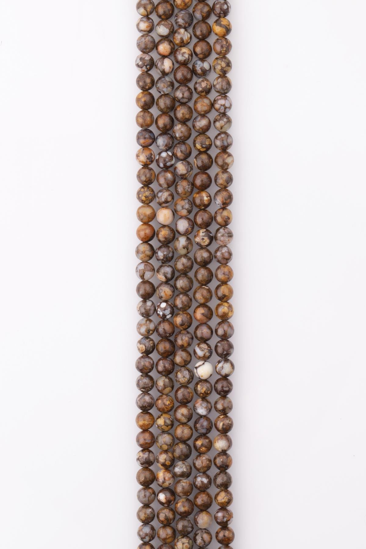 Fire Lace Opal Doğal Taş Dizi 6 mm Küre Kesim