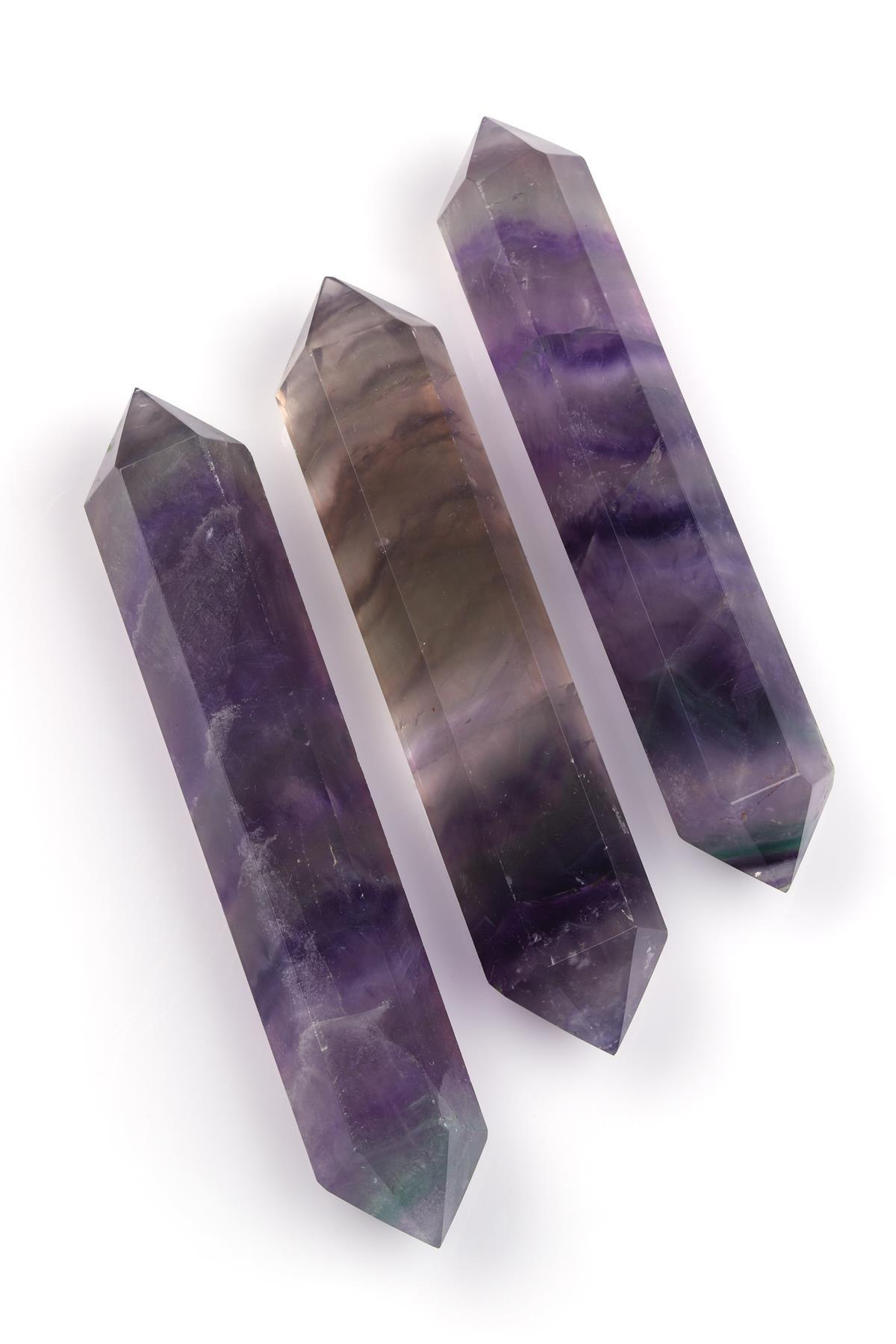 Florit Doğal Taş Çift Uçlu Prizma