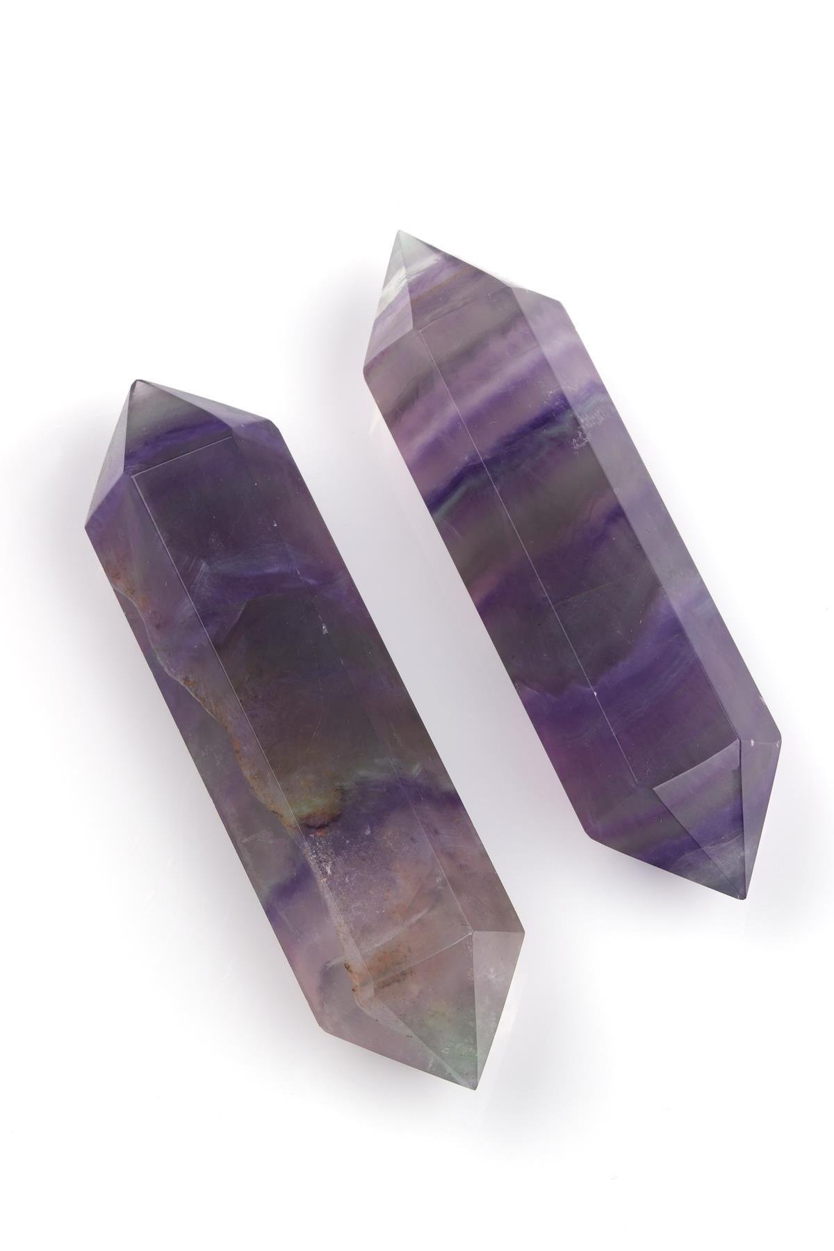 Florit Doğal Taş Çift Uçlu Prizma