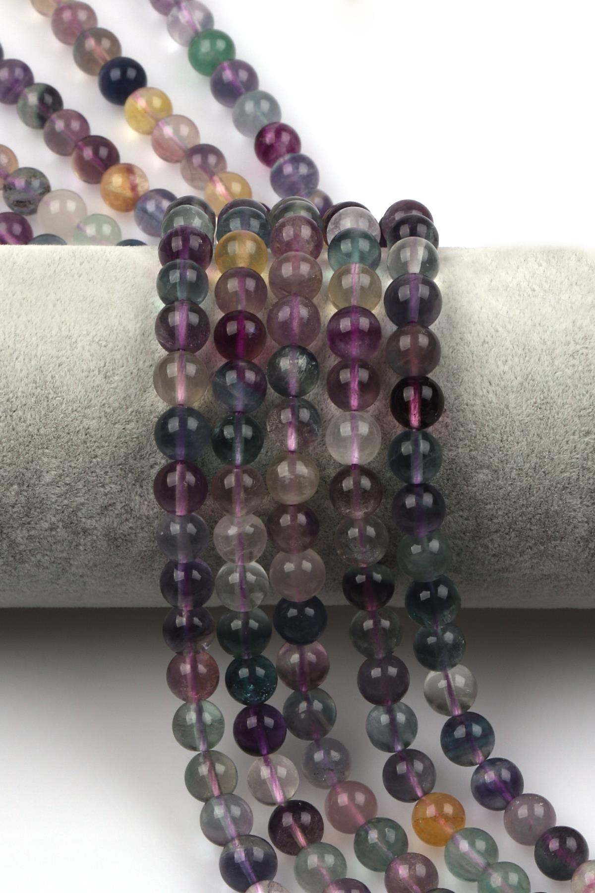 Florit Doğal Taş Dizi 8 mm Küre Kesim