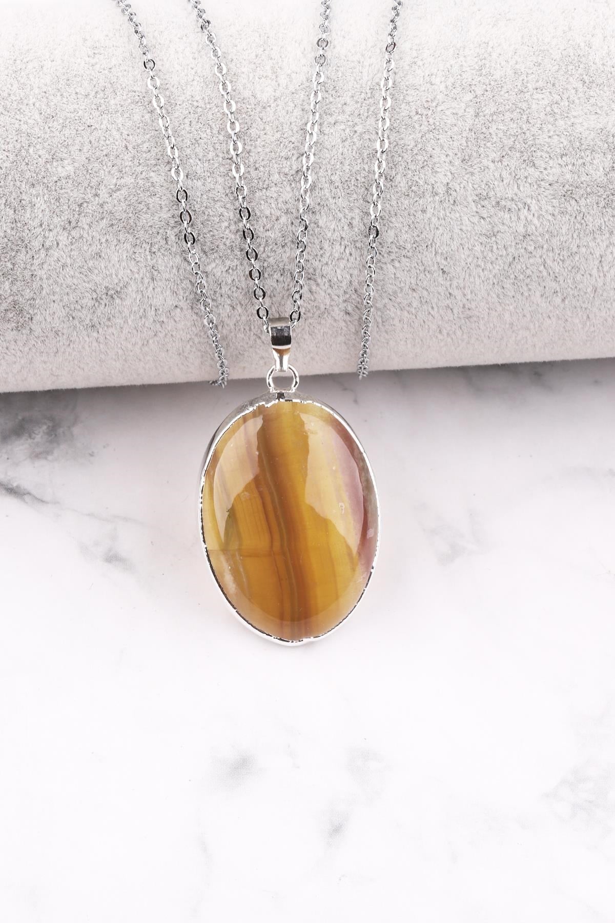 Florit Doğal Taş Kolye