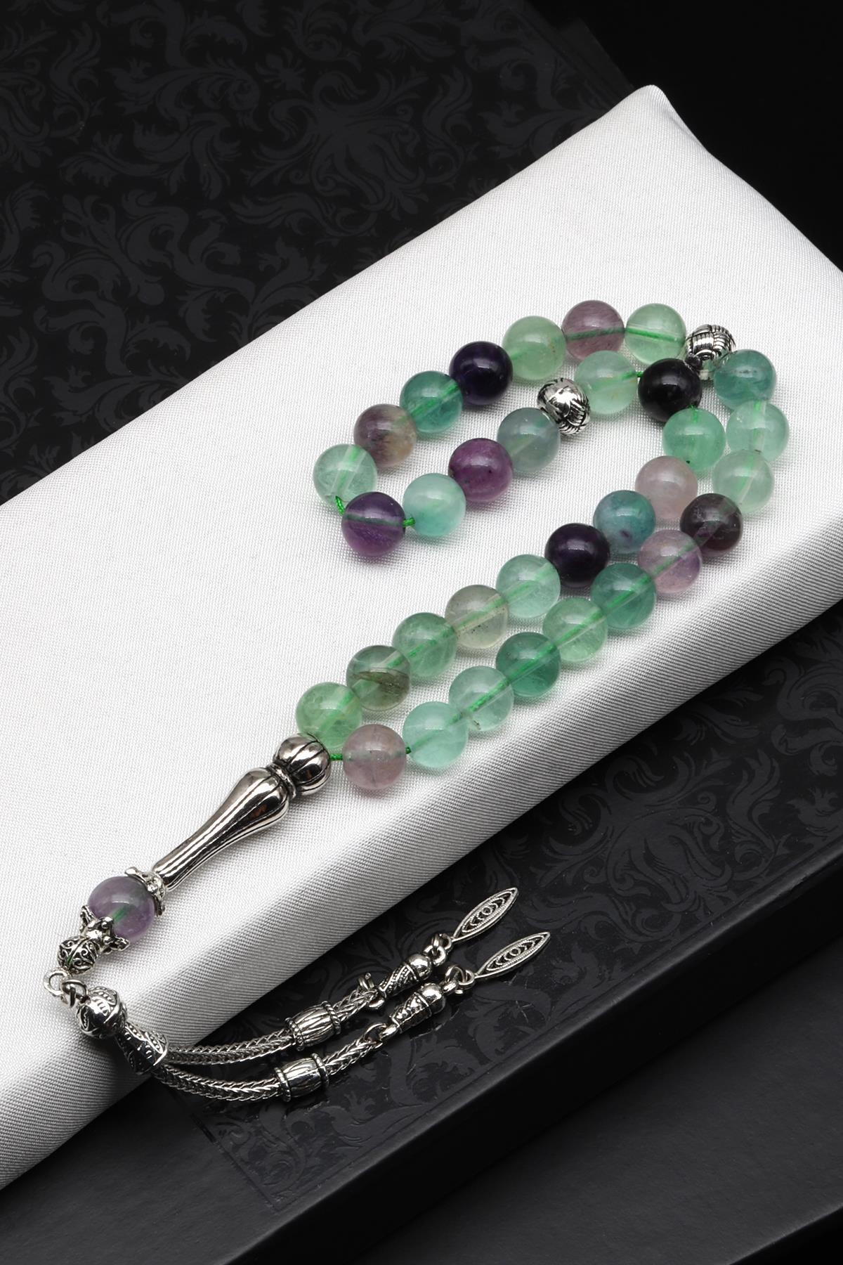 Florit Doğal Taş Tesbih 8 mm Küre Kesim