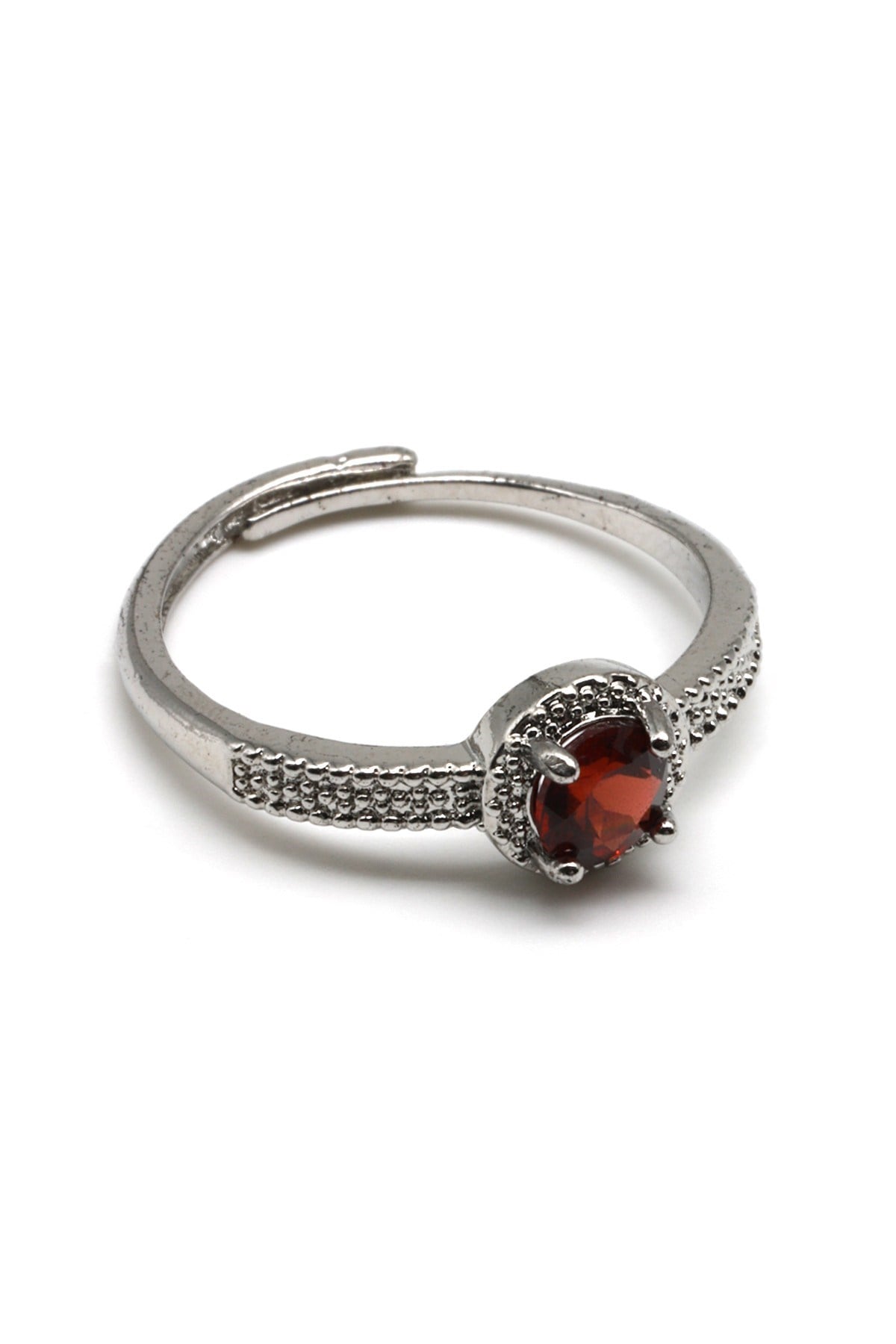 Garnet Doğal Taş Ayarlanabilir Yüzük - YZK-0126