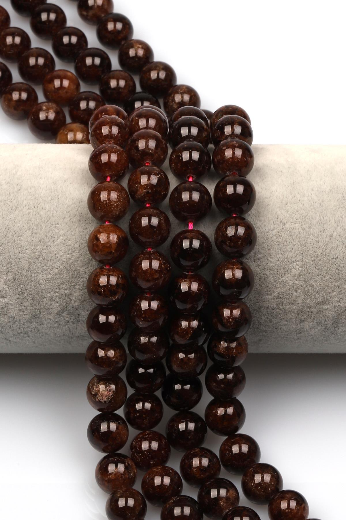 Garnet Doğal Taş Dizi 10 mm Küre Kesim