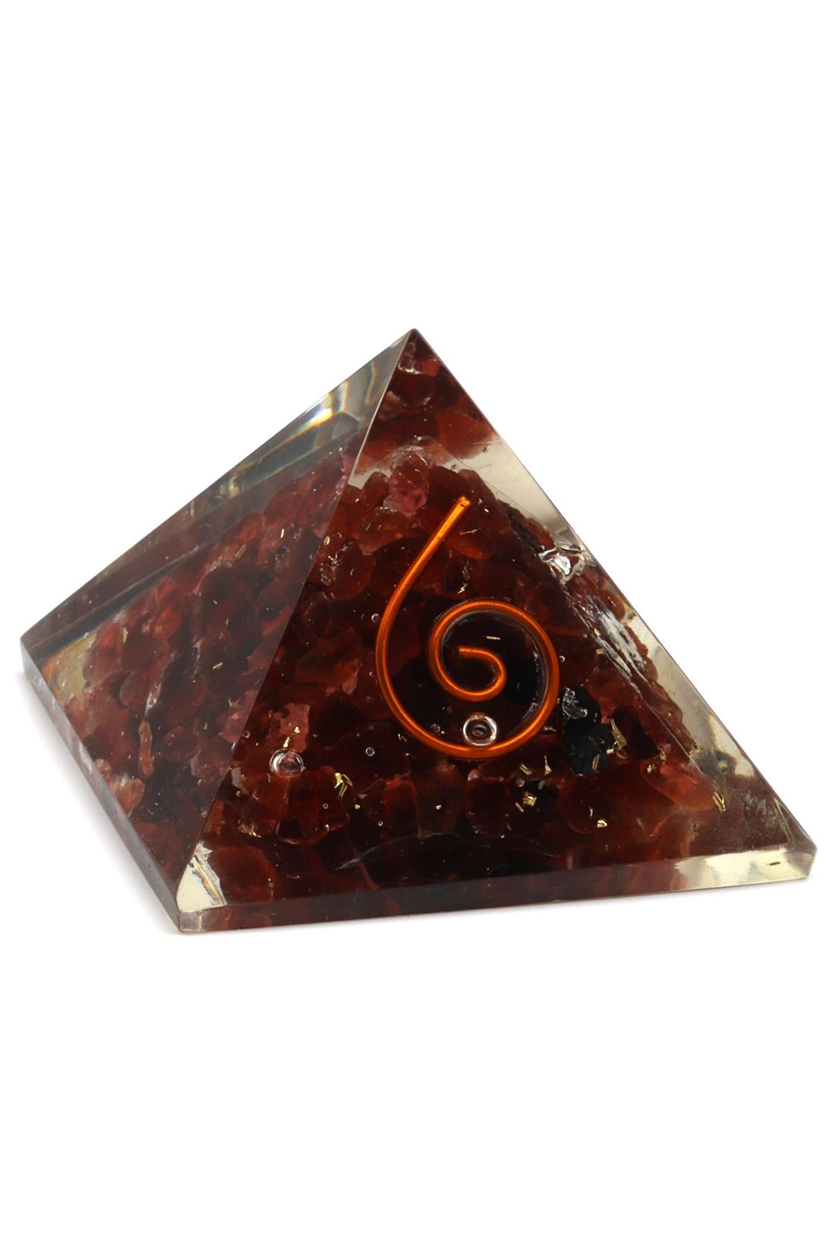 Garnet - Lal Taşından Orgonit Piramit