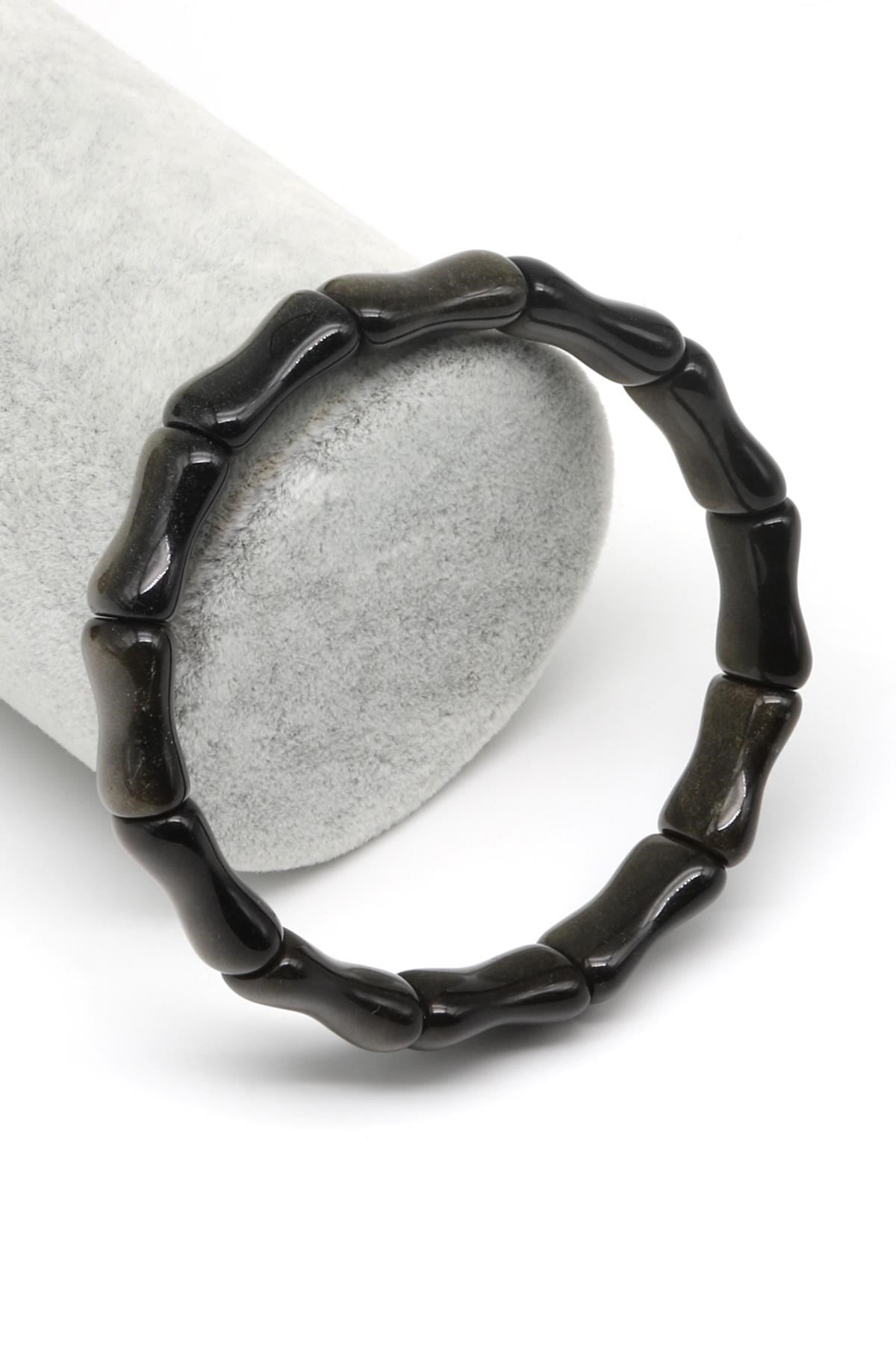 Golden Obsidyen Doğal Taş Bileklik 10 x 17 mm Özel Kesim