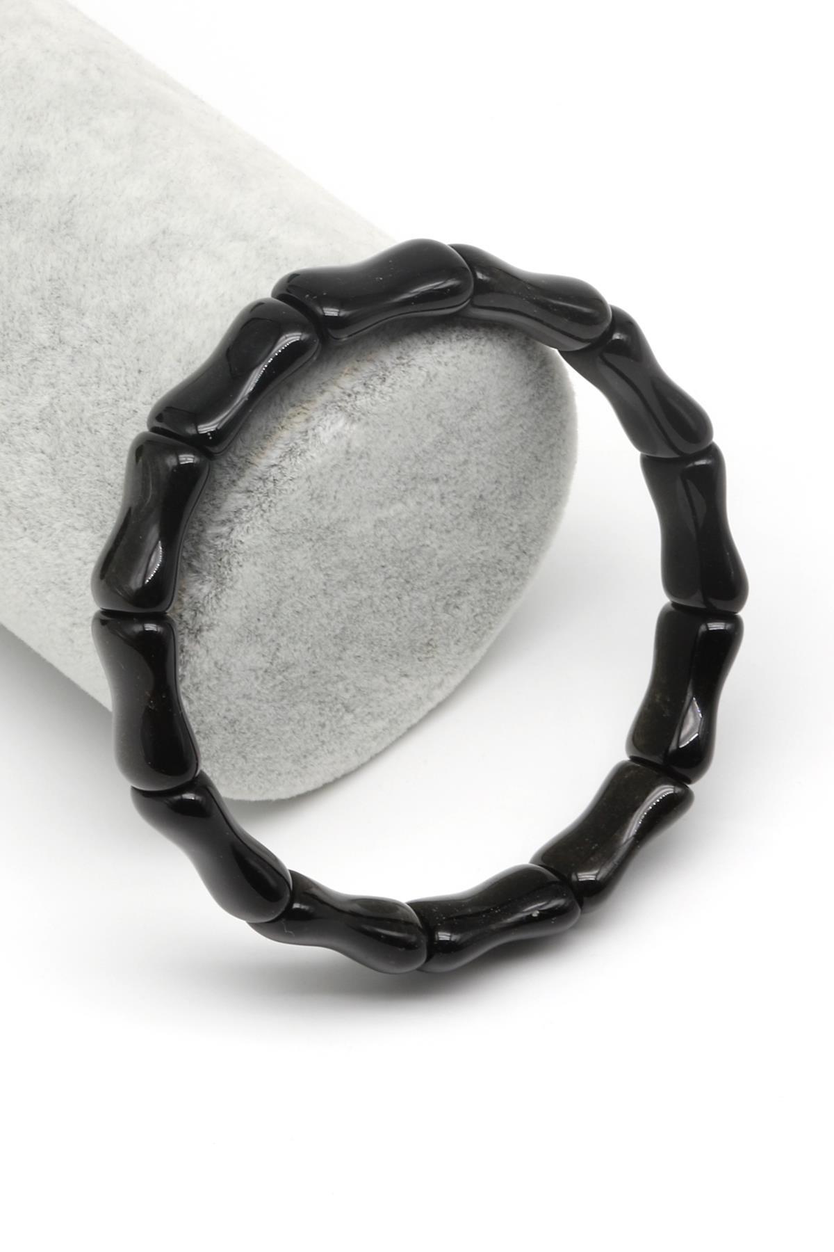 Golden Obsidyen Doğal Taş Bileklik 10 x 17 mm Özel Kesim