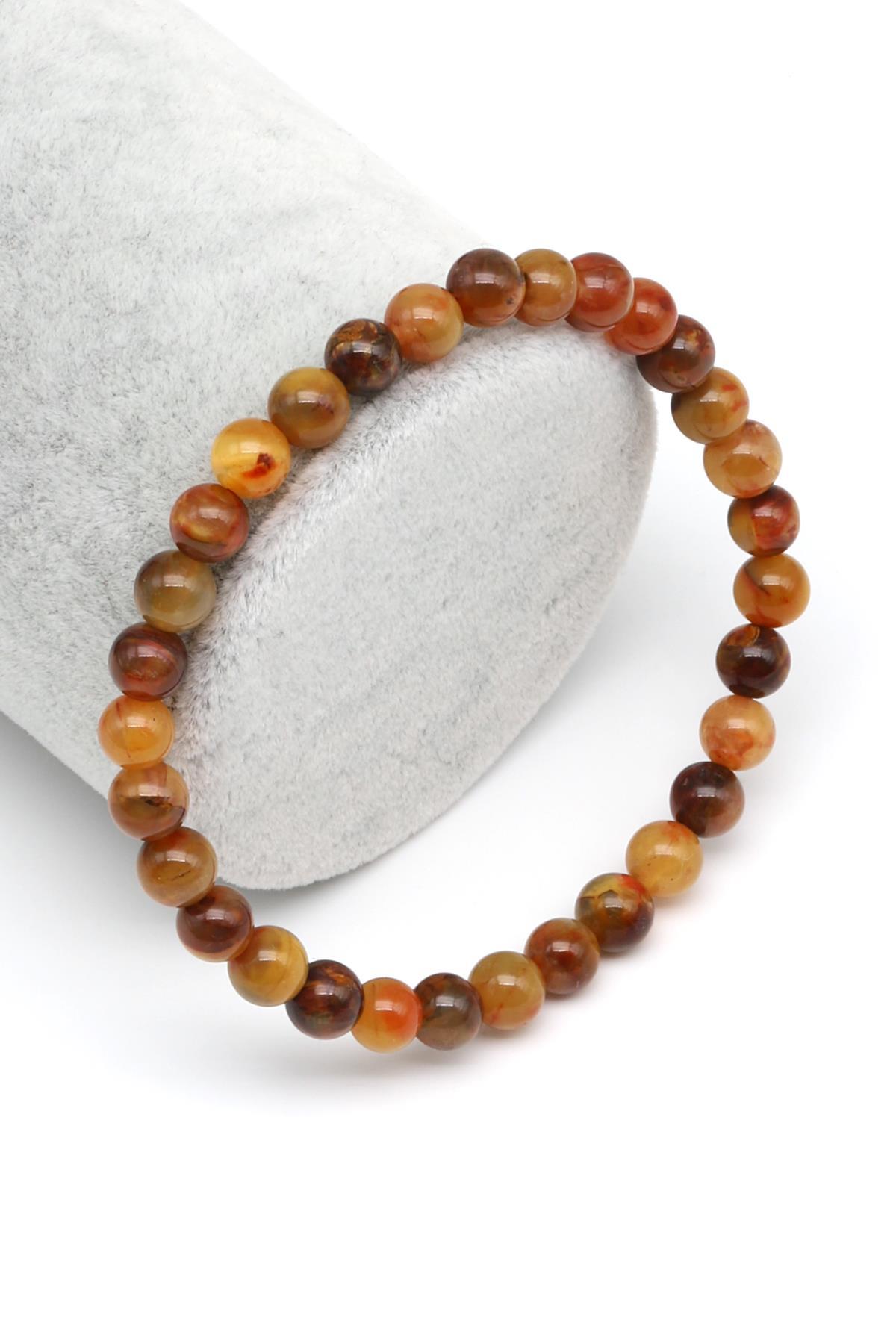 Golden Pietersite Doğal Taş Bileklik 6 mm Küre Kesim