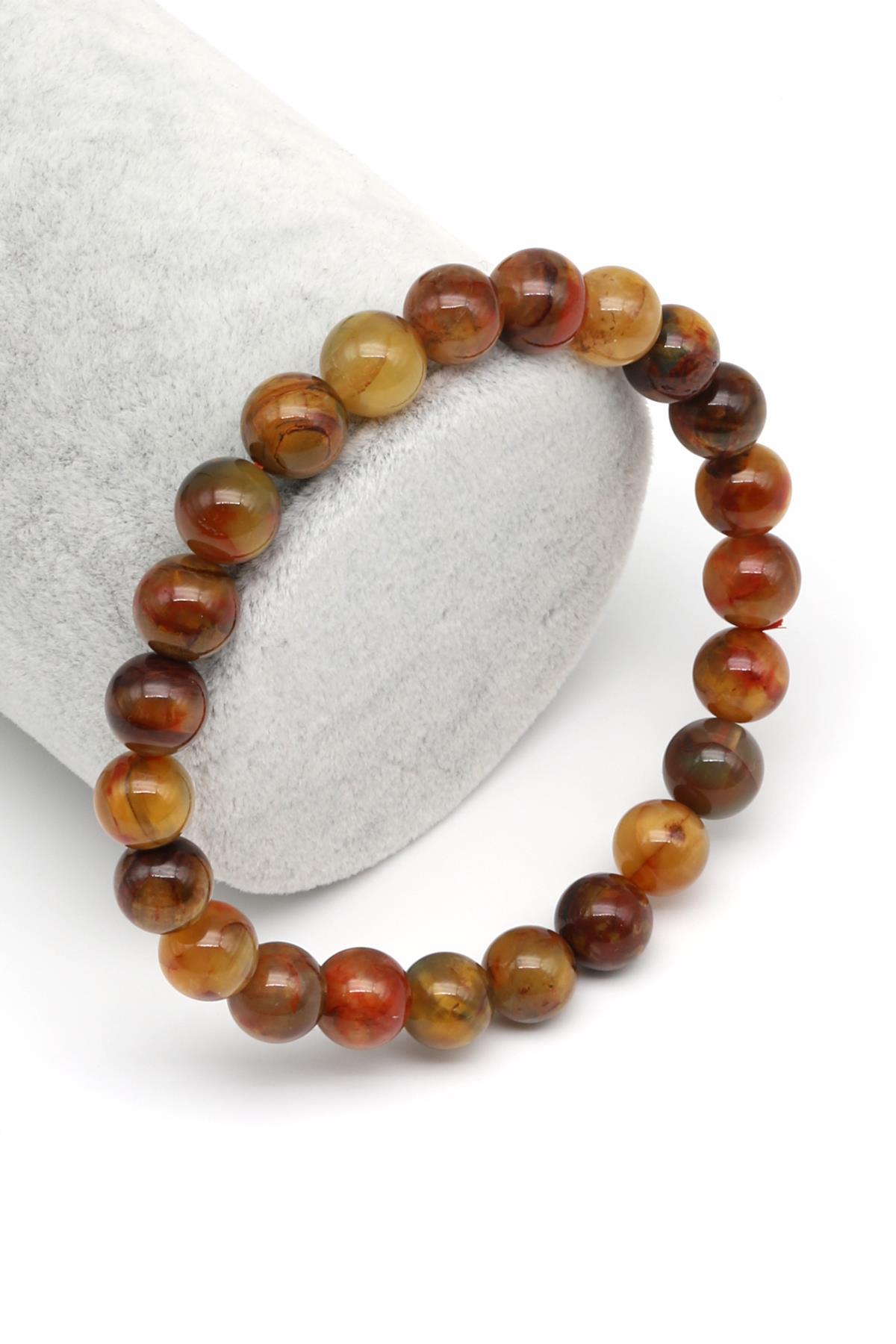 Golden Pietersite Doğal Taş Bileklik 8 mm Küre Kesim