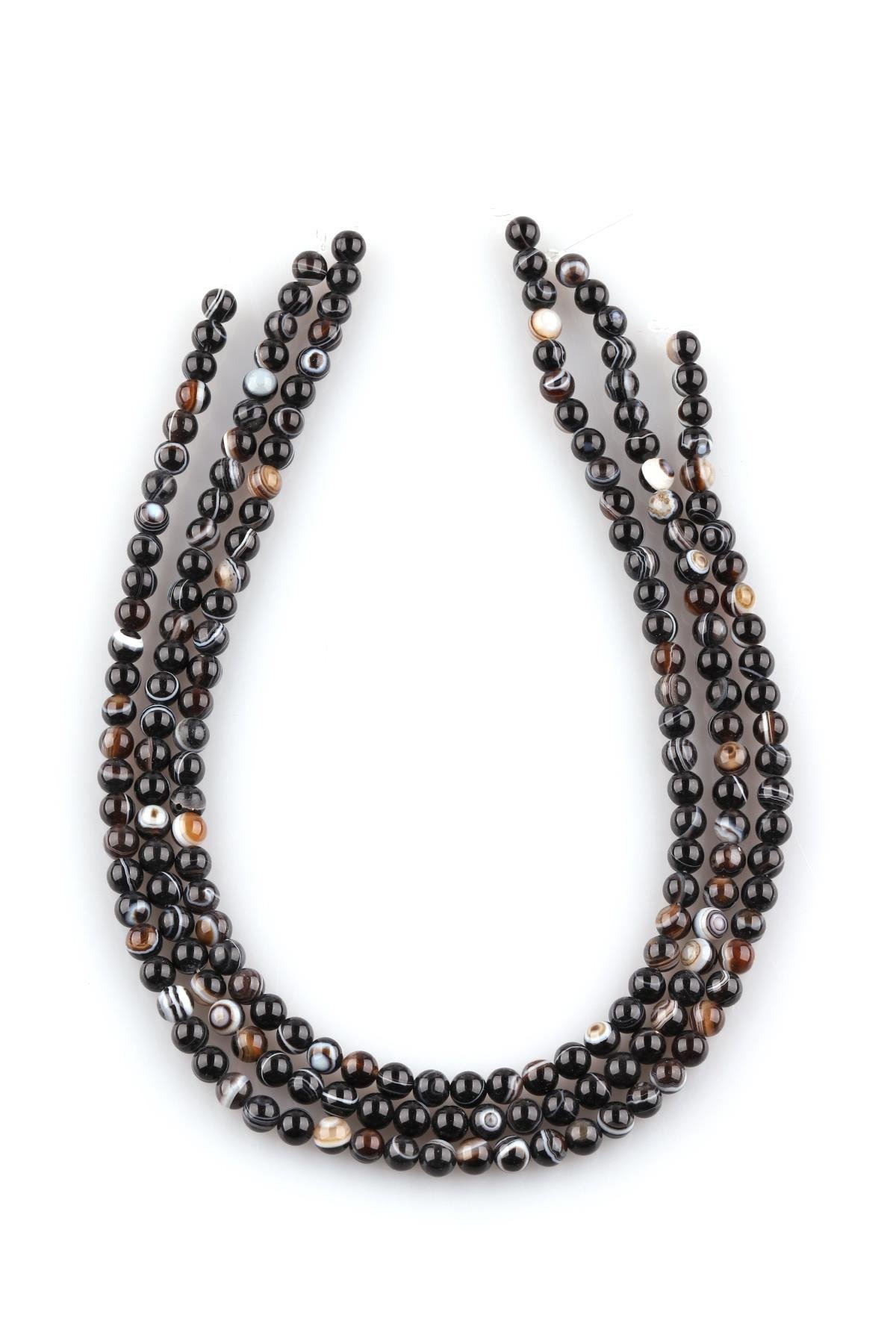 Göz Akik ( A Kalite ) Doğal Taş Dizi 6 mm Küre Kesim