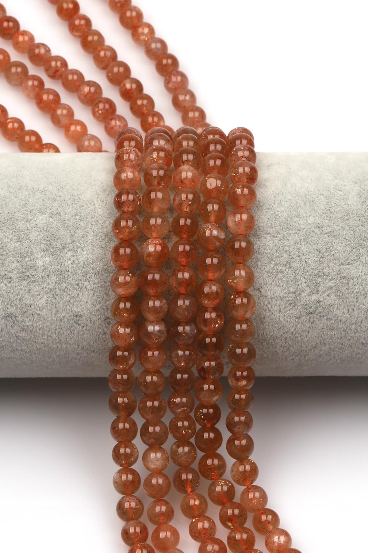 Güneş Taşı Doğal Taş Dizi 6 mm Küre Kesim