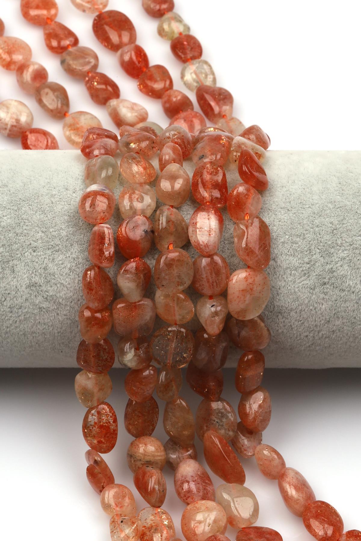 Güneş Taşı Doğal Taş Dizi 8 x 12 mm Mercimek Kesim