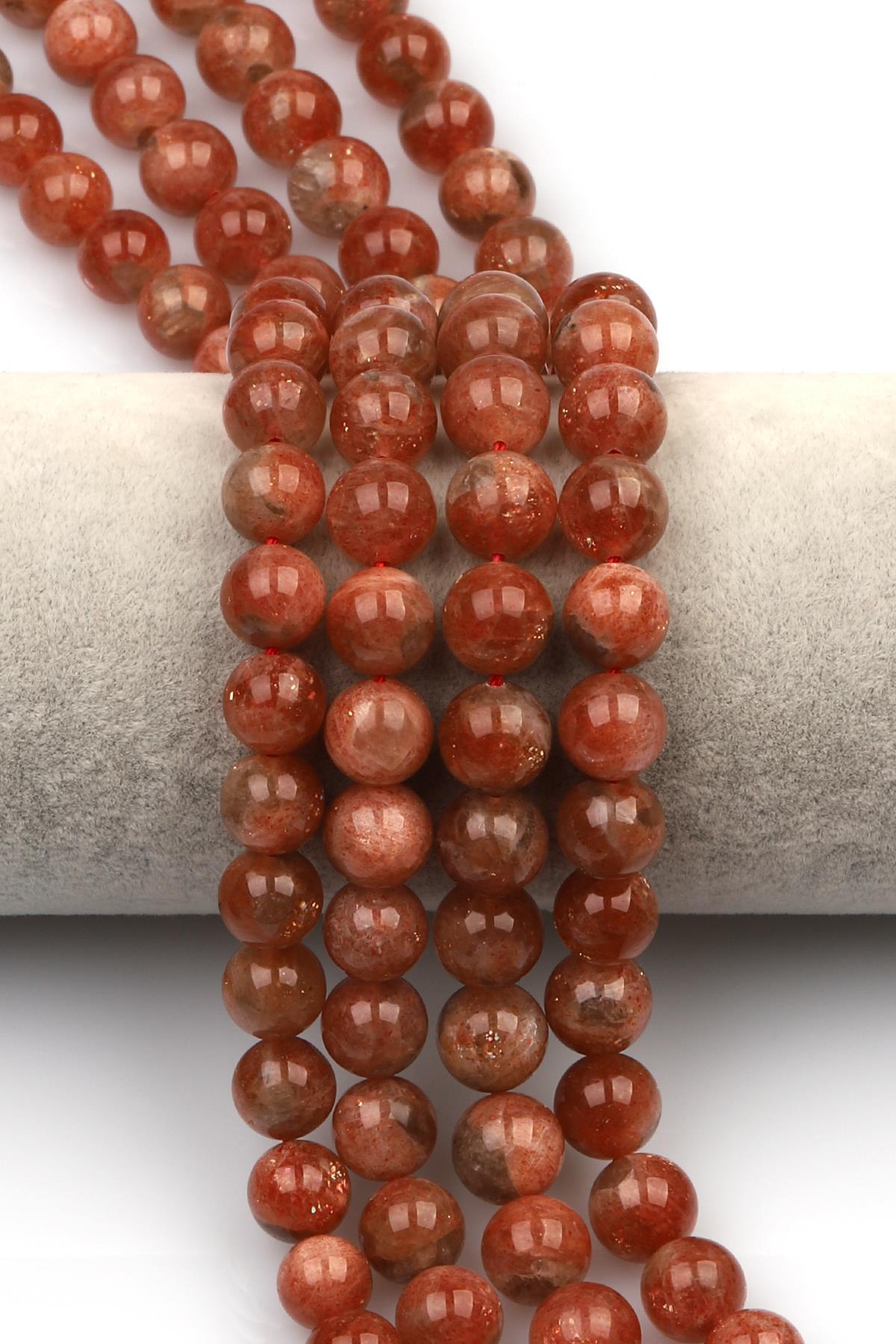 Güneş Taşı Doğaltaş Dizi 10 mm Küre Kesim