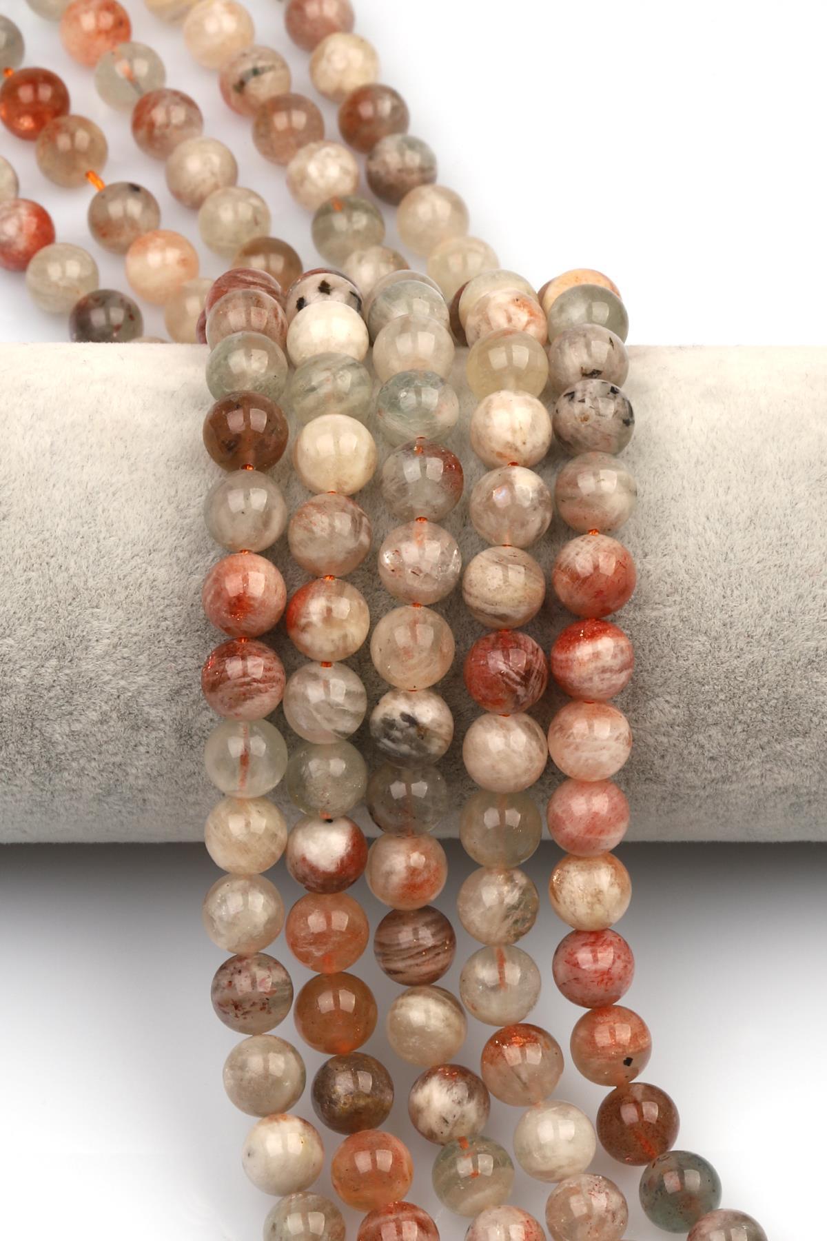 Güneş Taşı Doğaltaş Dizi 8 mm Küre Kesim