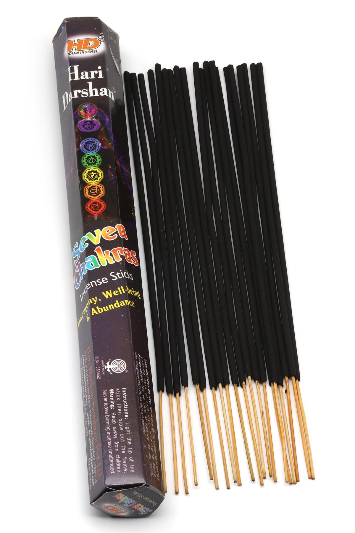 HD Tütsü Seven Chakras - Yedi Çakra Kokusu 20'li Çubuk Tütsü