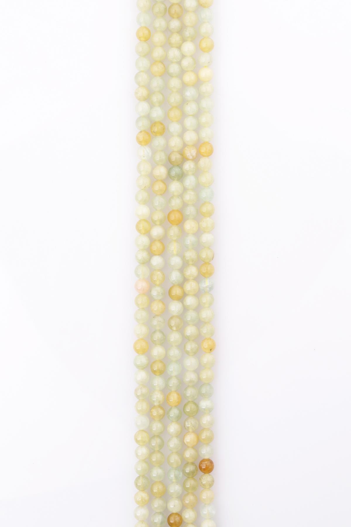 Heliodor Doğal Taş Dizi 6 mm Küre Kesim