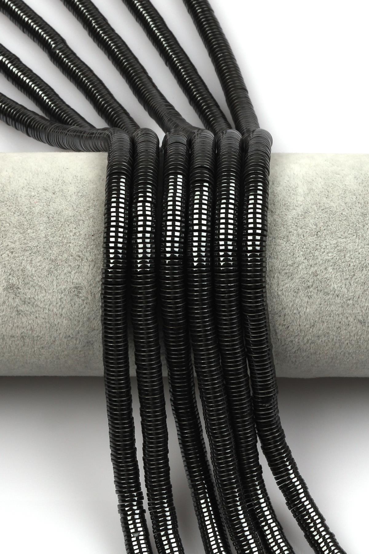 Hematit Dizi 1 x 6 mm Pul Kesim