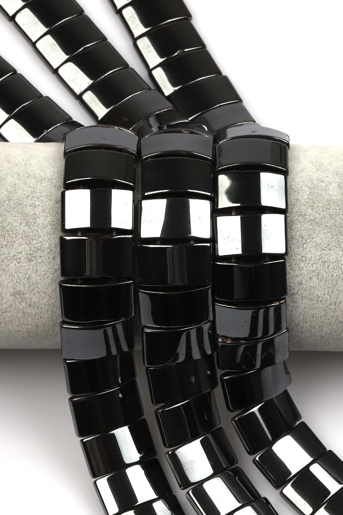 Hematit Dizi 10 x 18 mm Şekilsiz Kesim