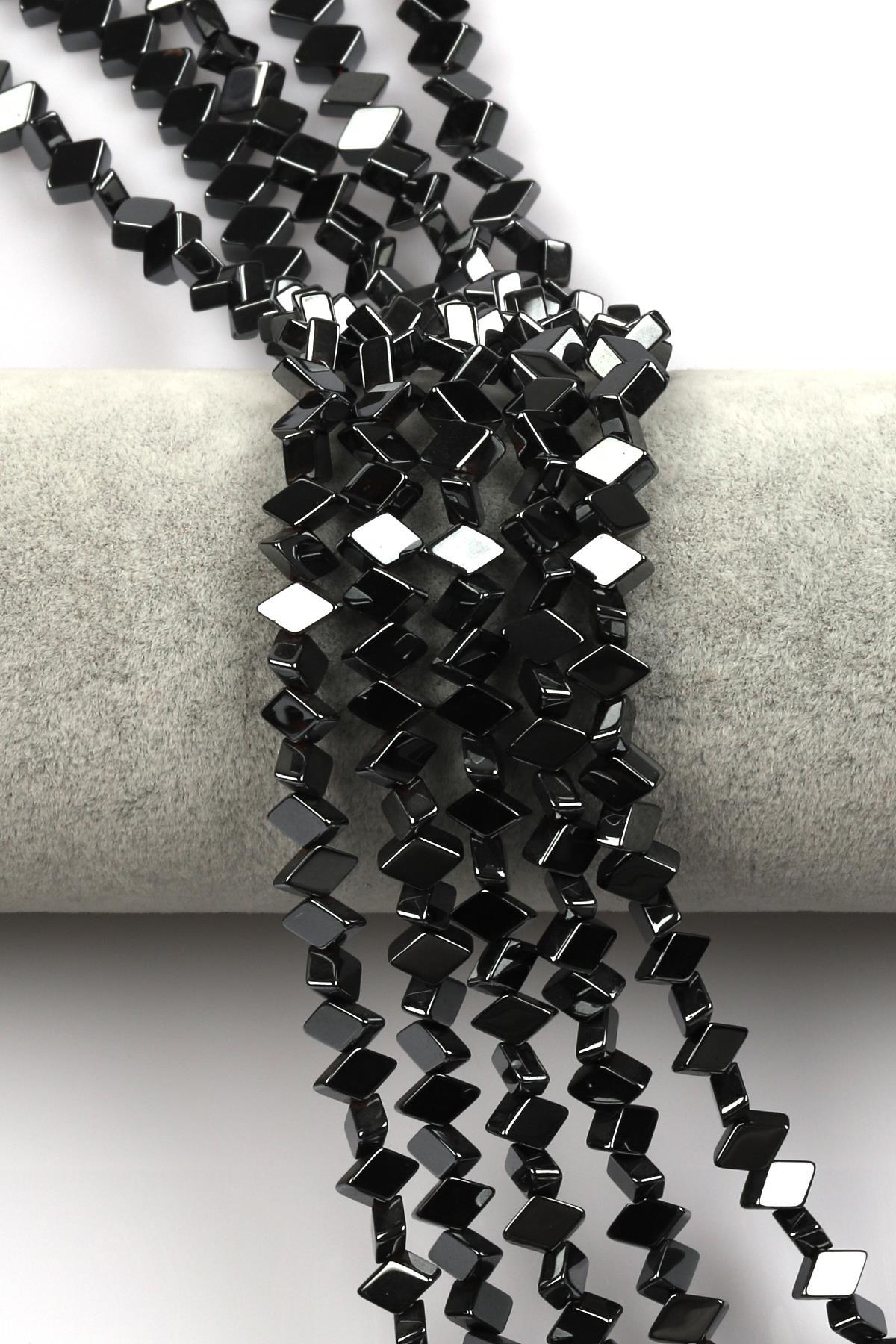 Hematit Dizi 5 x 8 mm Baklava Kesim