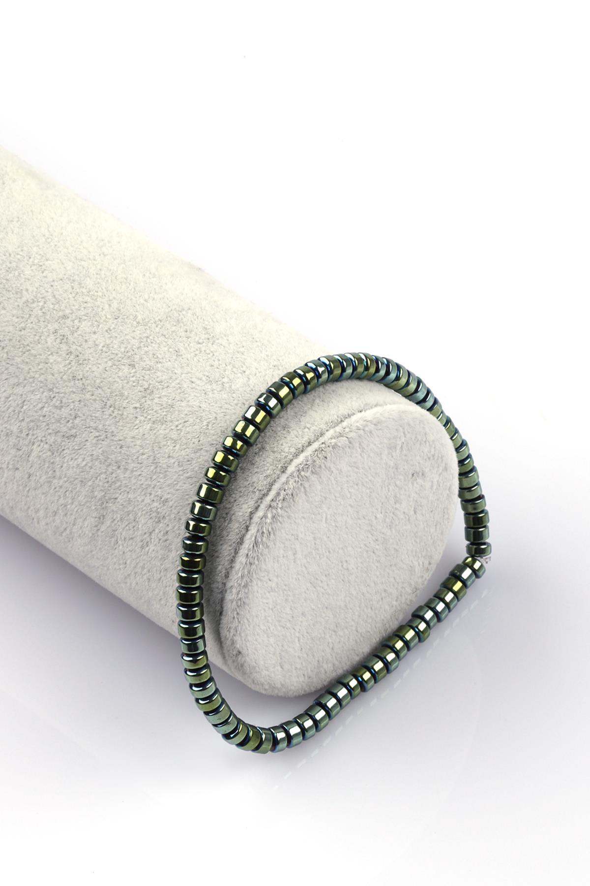 Hematit Doğal Taş Bileklik 2 x 4 mm Rondel Kesim