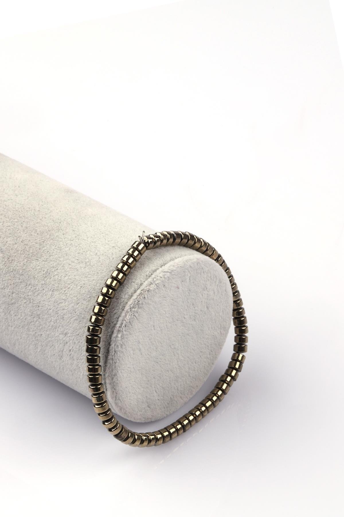 Hematit Doğal Taş Bileklik 2 x 4 mm Rondel Kesim