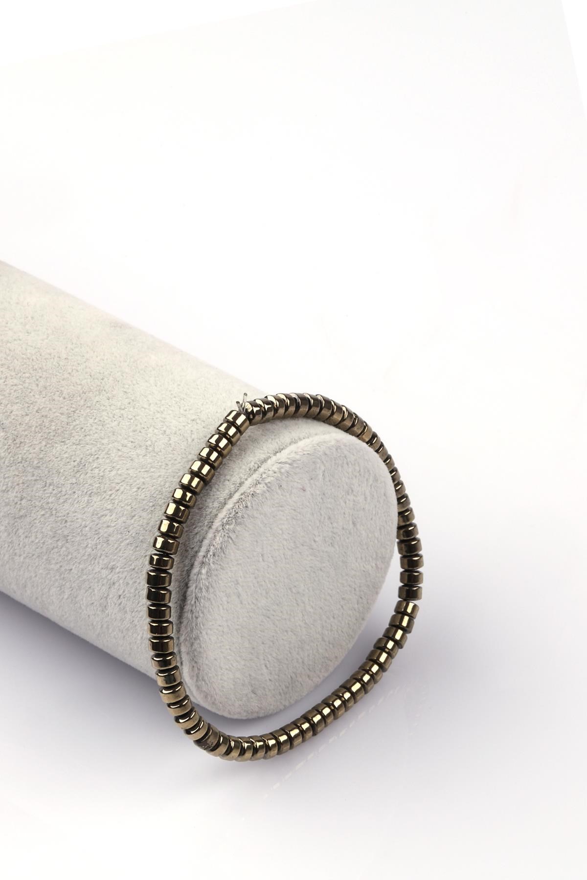 Hematit Doğal Taş Bileklik 2 x 4 mm Rondel Kesim