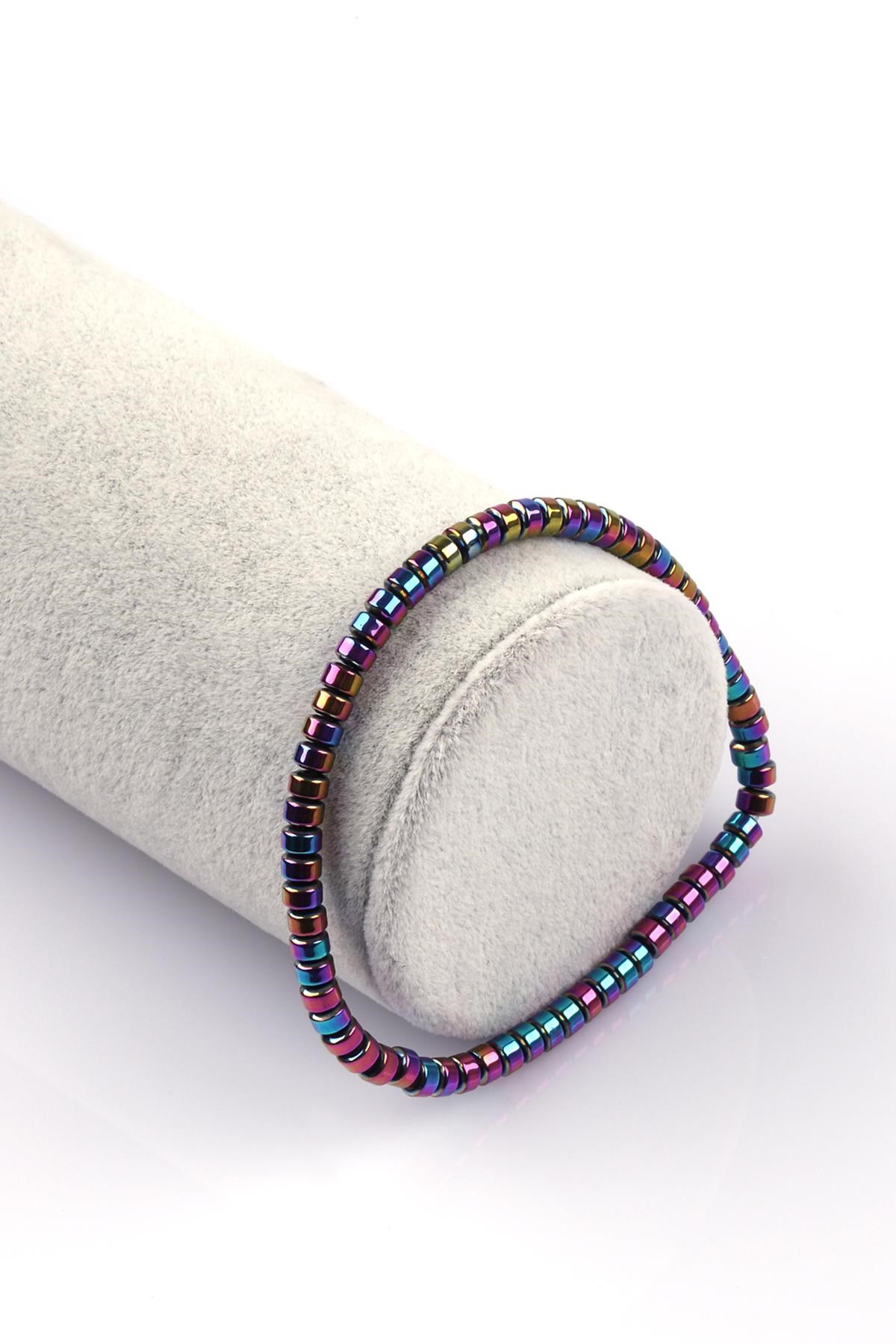 Hematit Doğal Taş Bileklik 2 x 4 mm Rondel Kesim