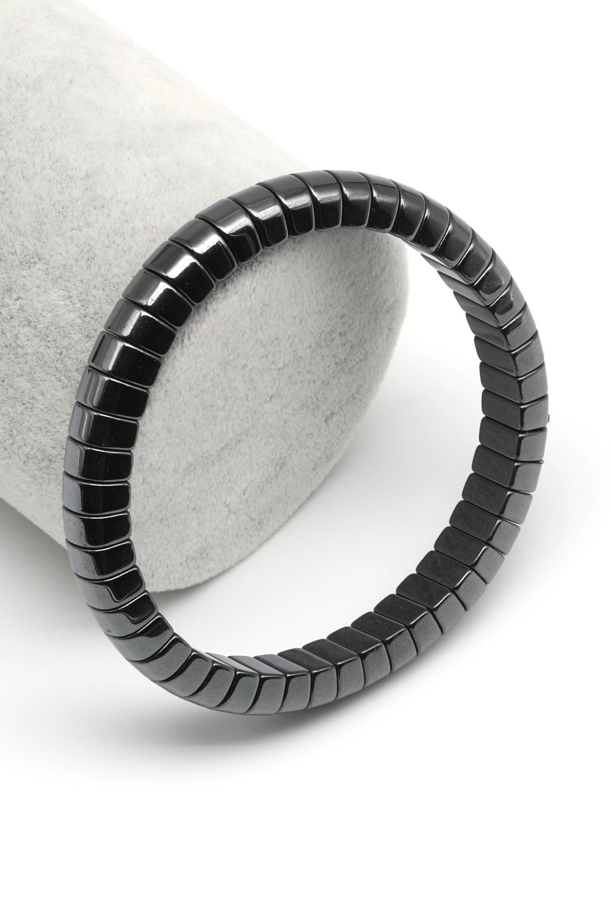 Hematit Doğal Taş Bileklik 4 x 8 mm Özel Kesim