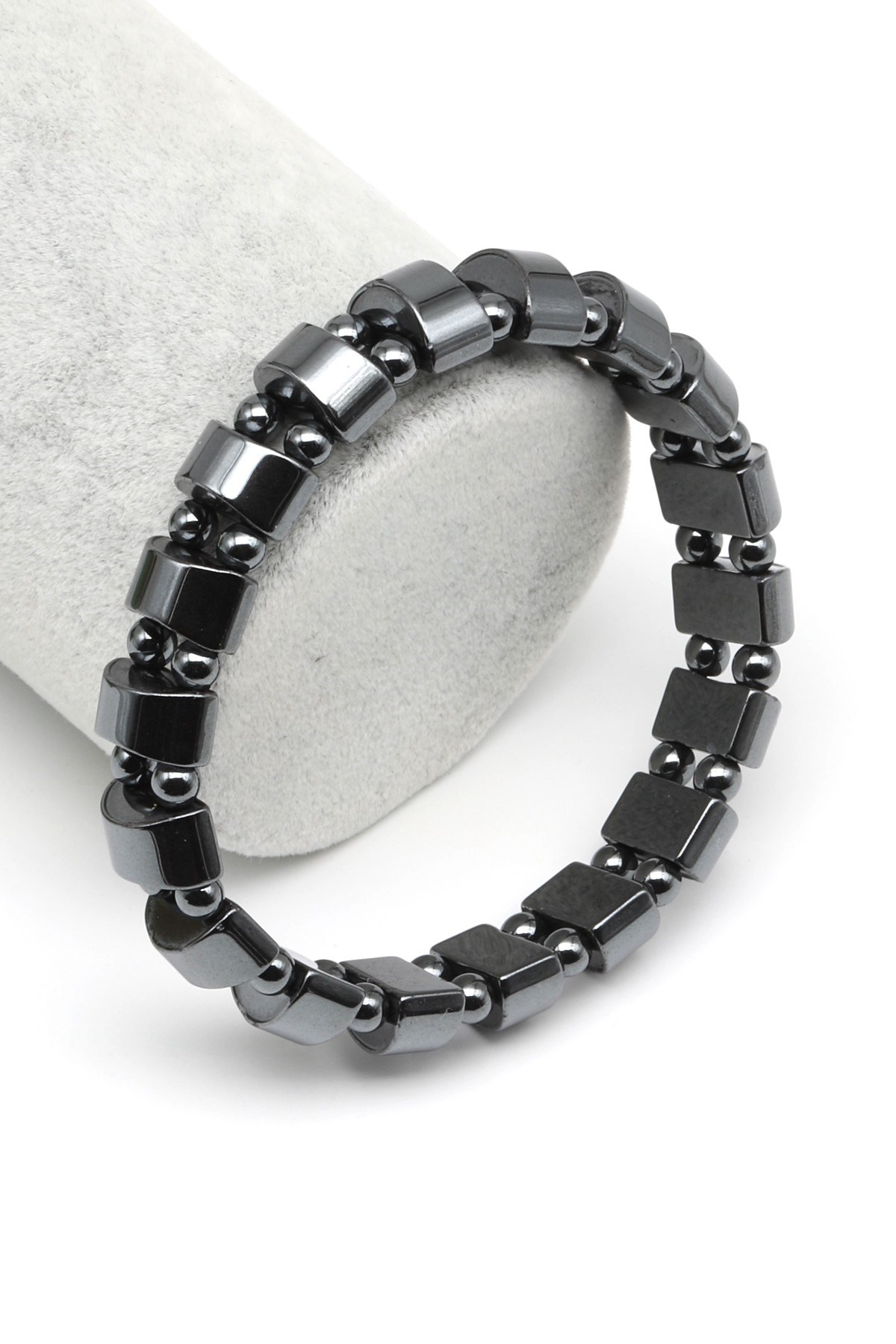 Hematit Doğal Taş Bileklik 6 x 12 mm Özel Kesim - BLK-2077