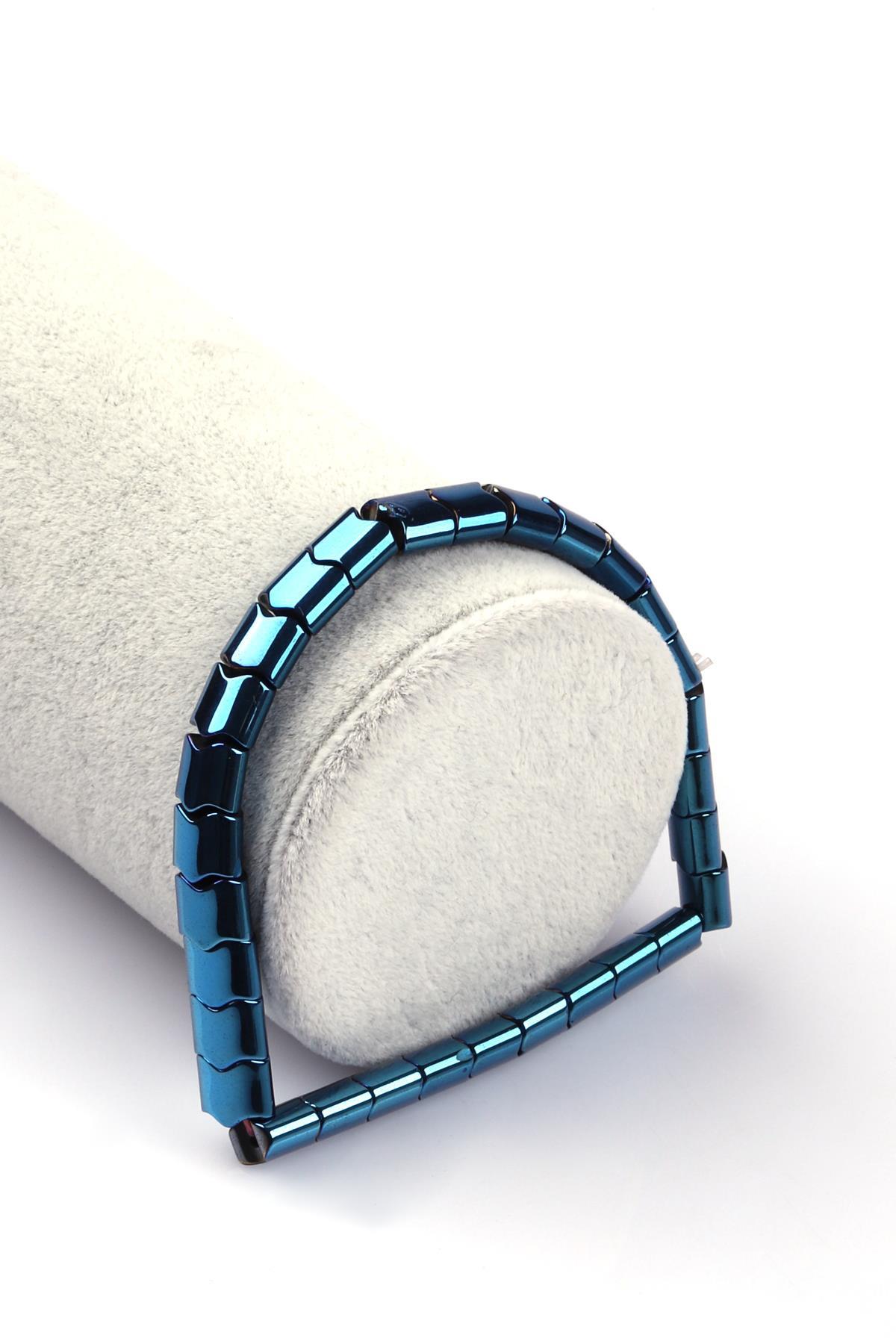 Hematit Doğal Taş Bileklik 6 x 7 mm Özel Kesim