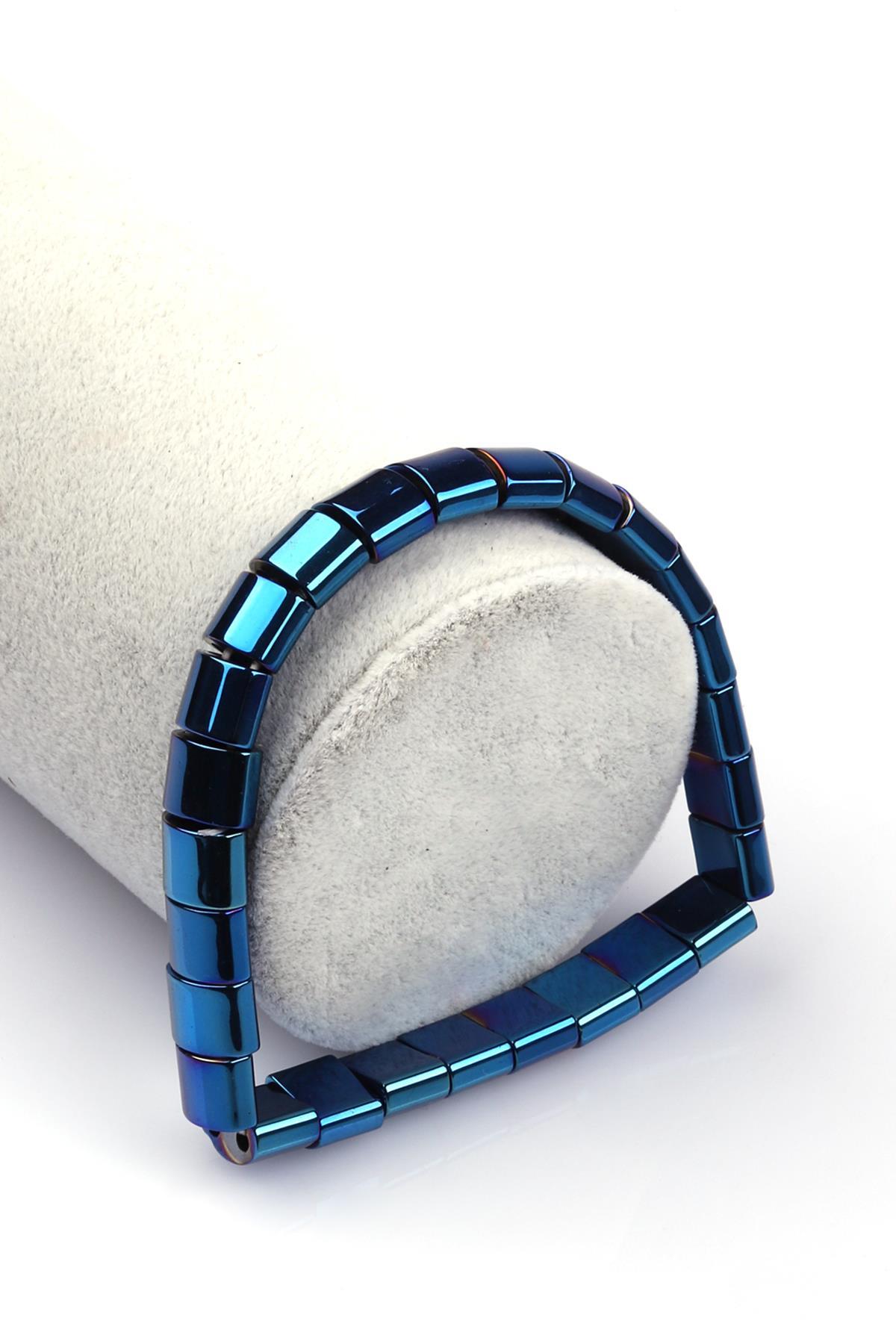 Hematit Doğal Taş Bileklik 7 x 9 mm Özel Kesim