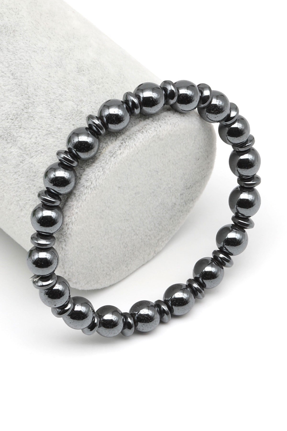 Hematit Doğal Taş Bileklik 8 mm Küre Kesim - BLK-2054