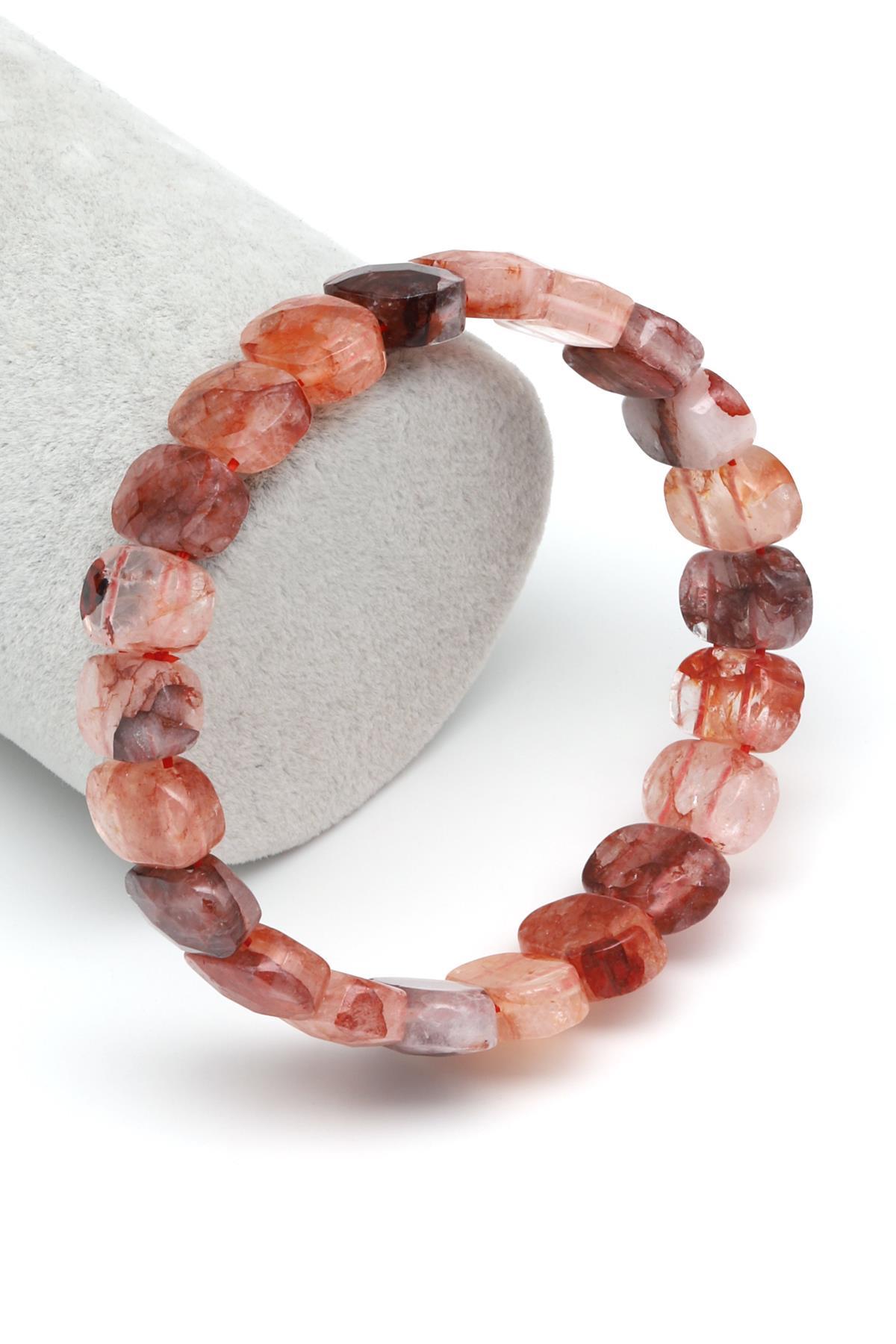 Himalaya Kuvars Doğal Taş Bileklik 10 x 14 mm Özel Kesim