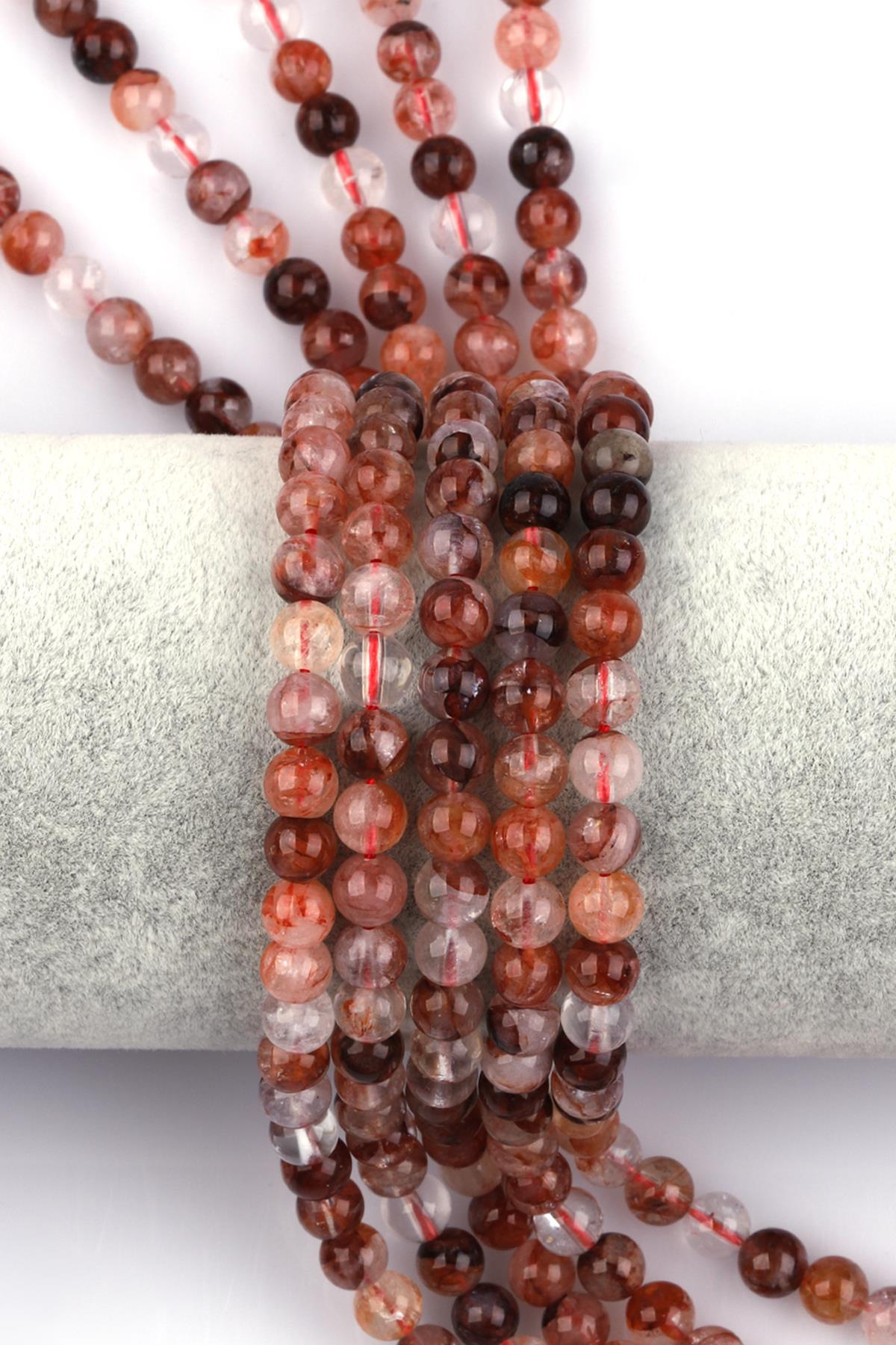 Himalaya Kuvars Doğal Taş Dizi 6 mm Küre Kesim