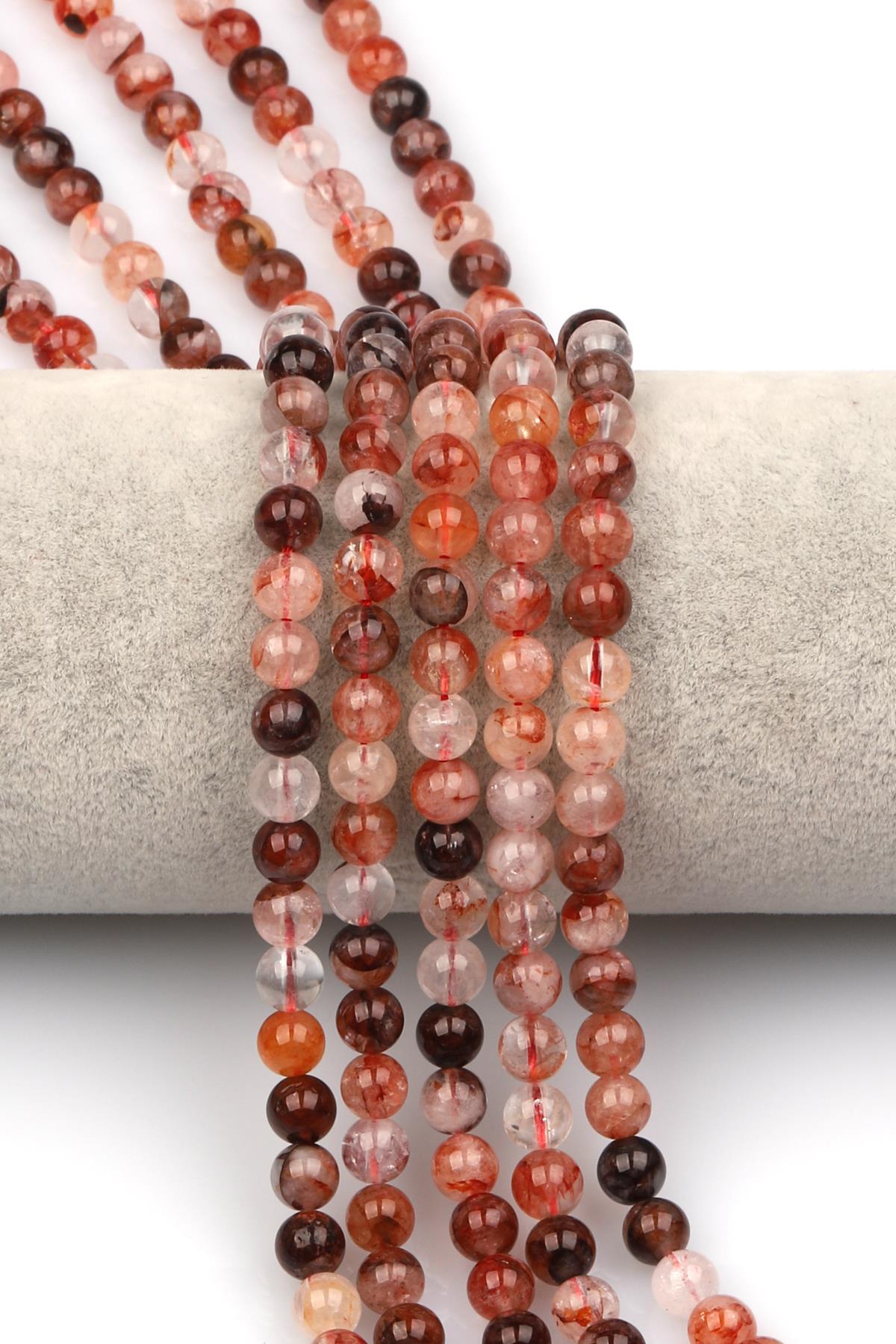 Himalaya Kuvars Doğaltaş Dizi 6 mm Küre Kesim