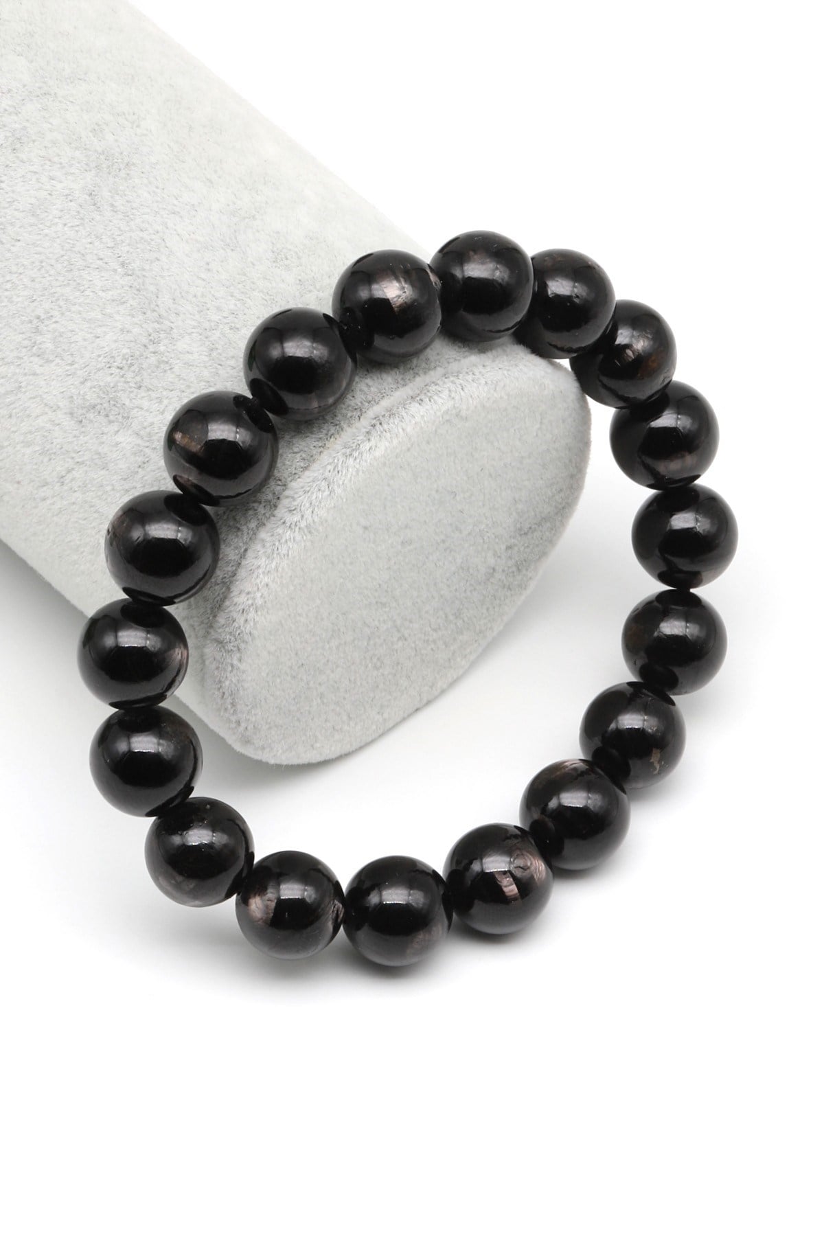 Hypersthene Doğal Taş Bileklik 12 mm Küre Kesim - BLK-2099