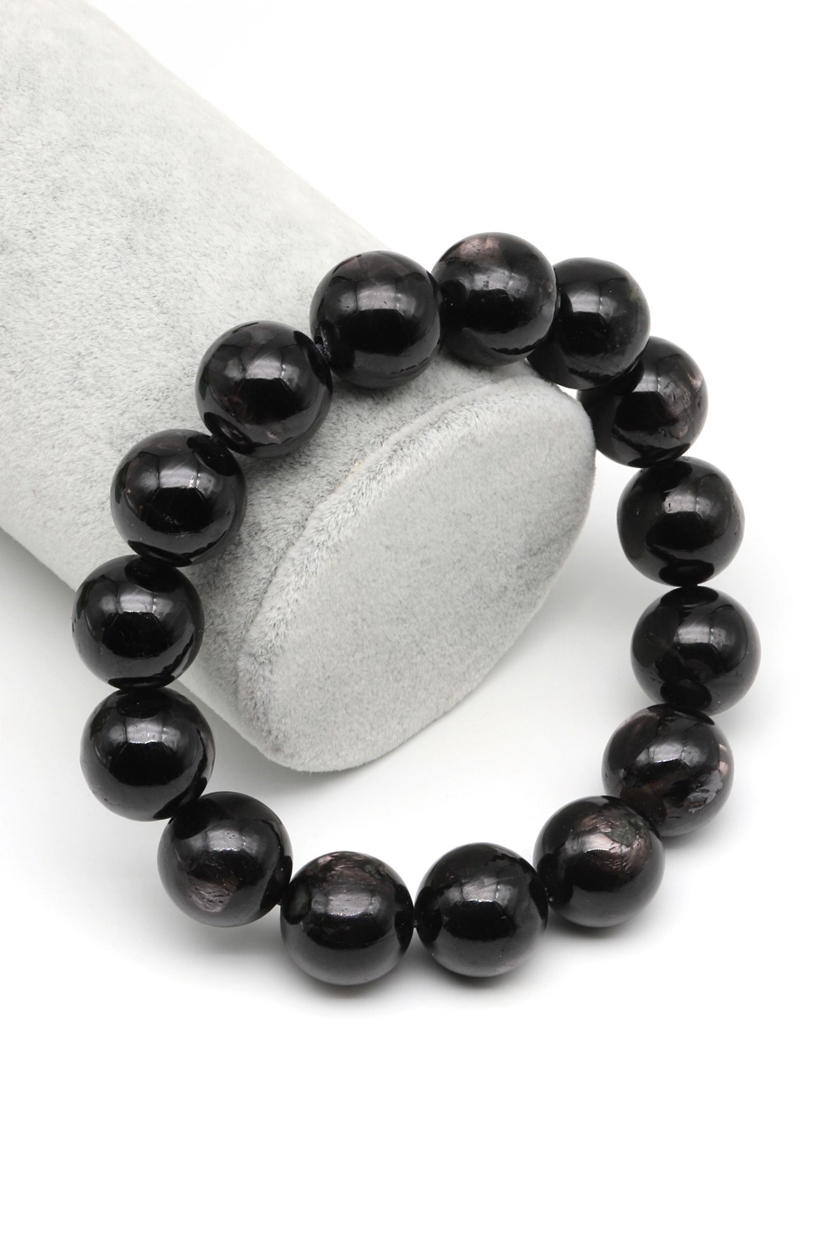 Hypersthene Doğal Taş Bileklik 15 mm Küre Kesim - BLK-2135