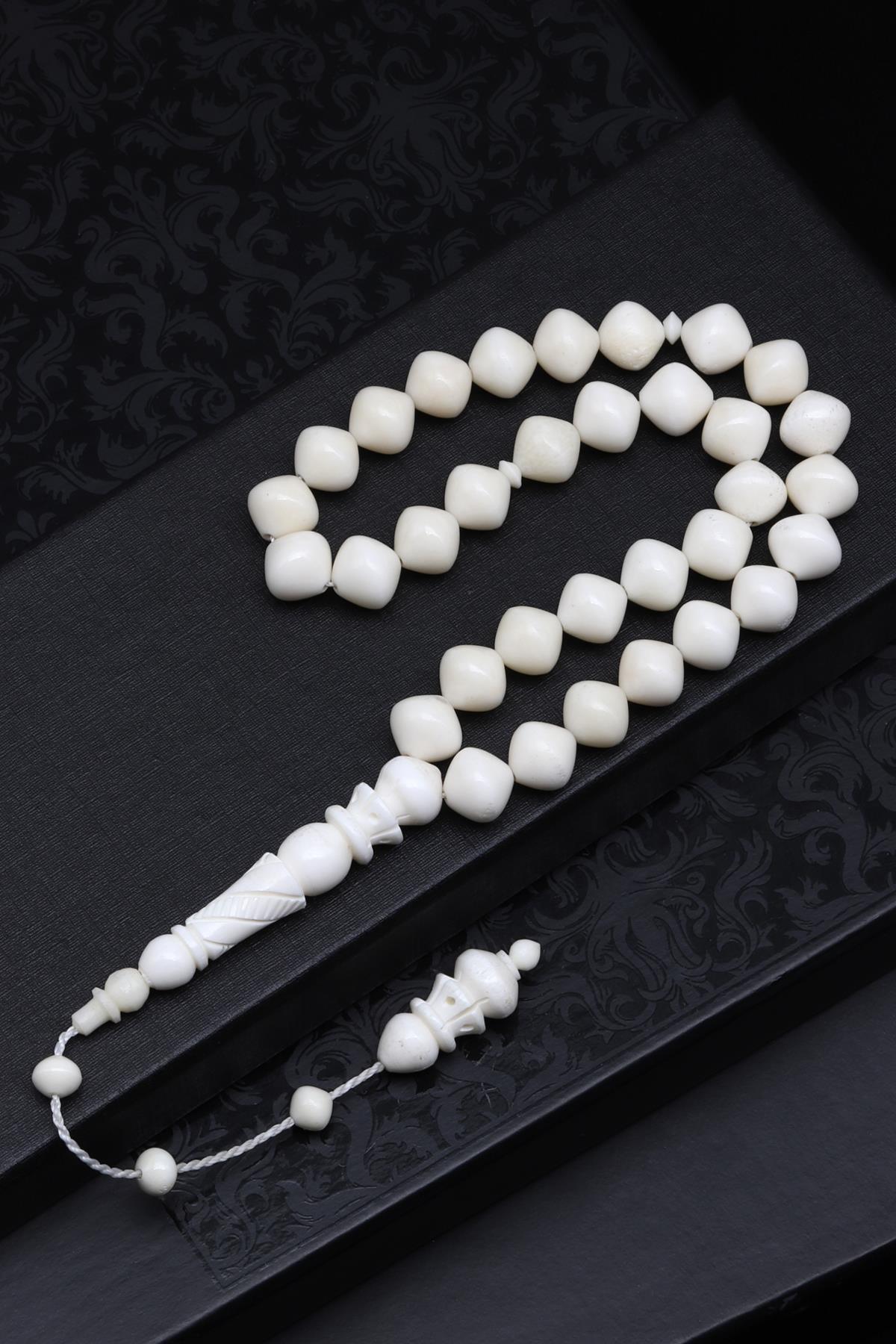 İmame Oymalı Kemik Tesbih 9 mm İstanbul Kesim