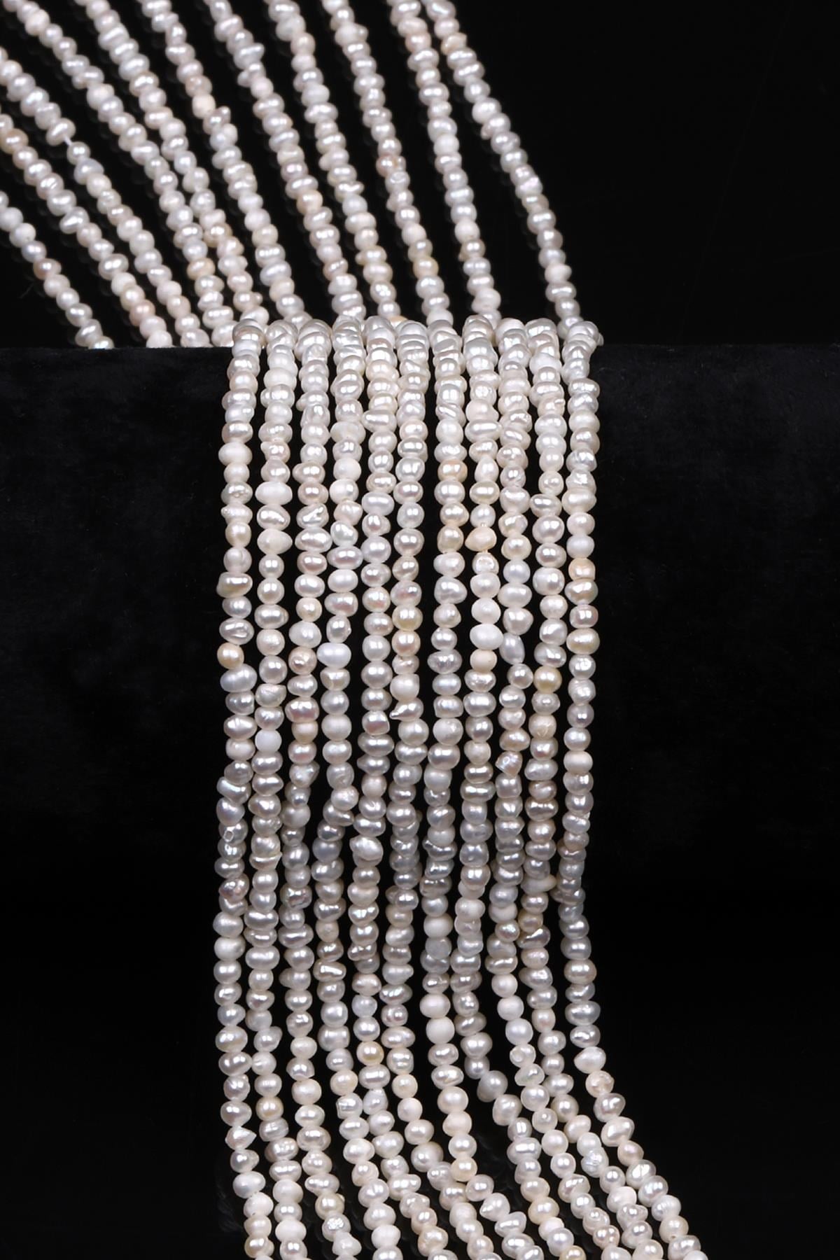 İnci Doğal Taş Dizi 2 x 3 mm Şekilsiz Kesim