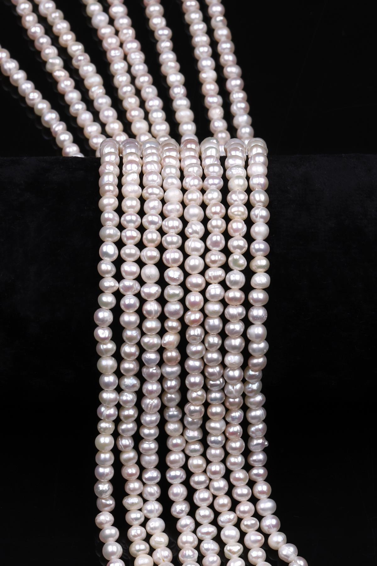 İnci Doğal Taş Dizi 4 mm Küre Kesim