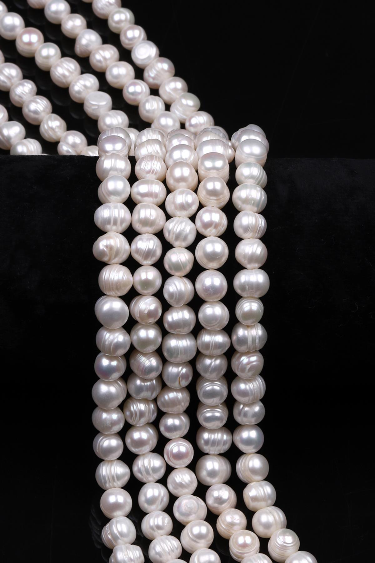 İnci Doğal Taş Dizi 7 mm Şekilsiz Kesim