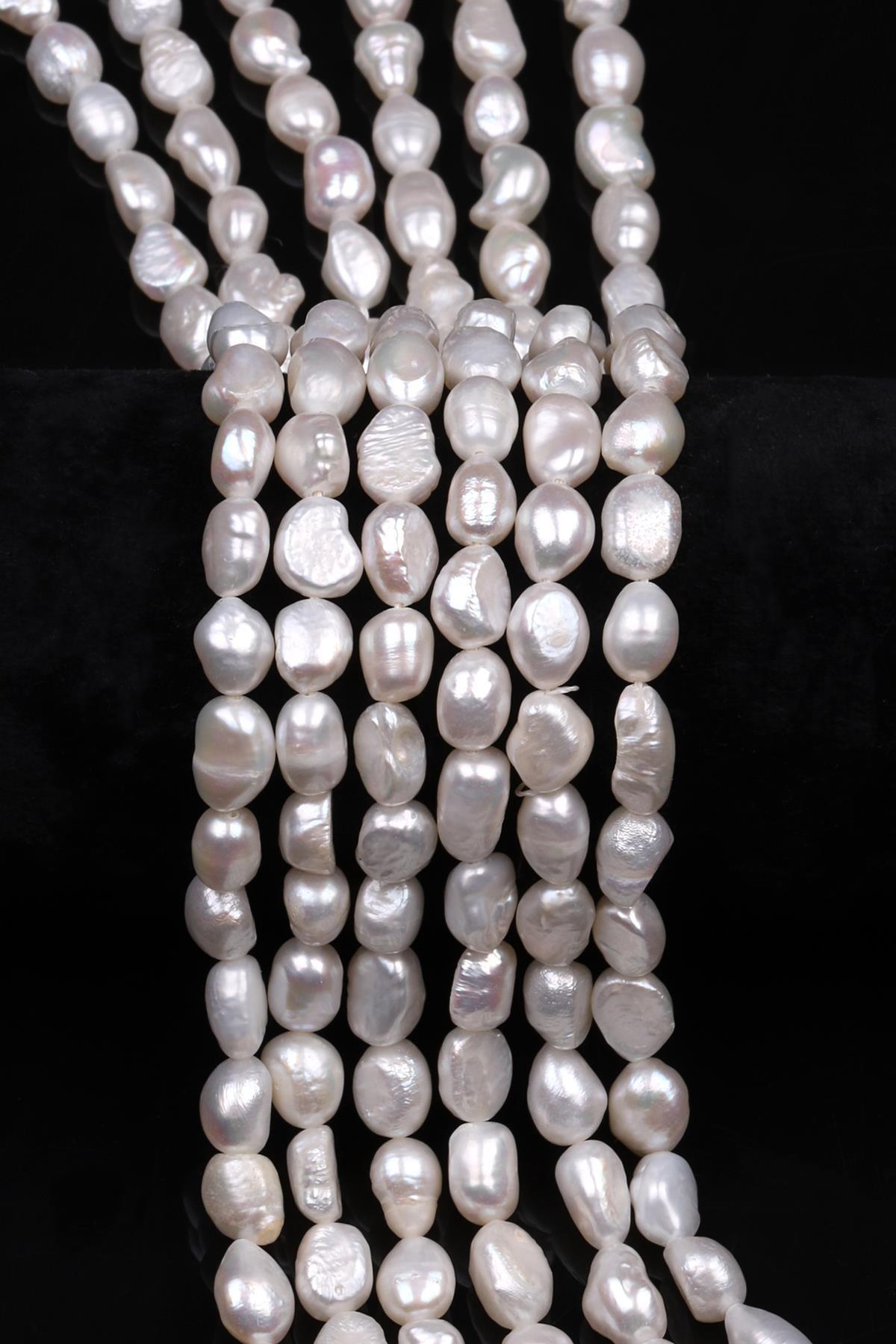 İnci Doğal Taş Dizi 7 x 10 mm Şekilsiz Kesim