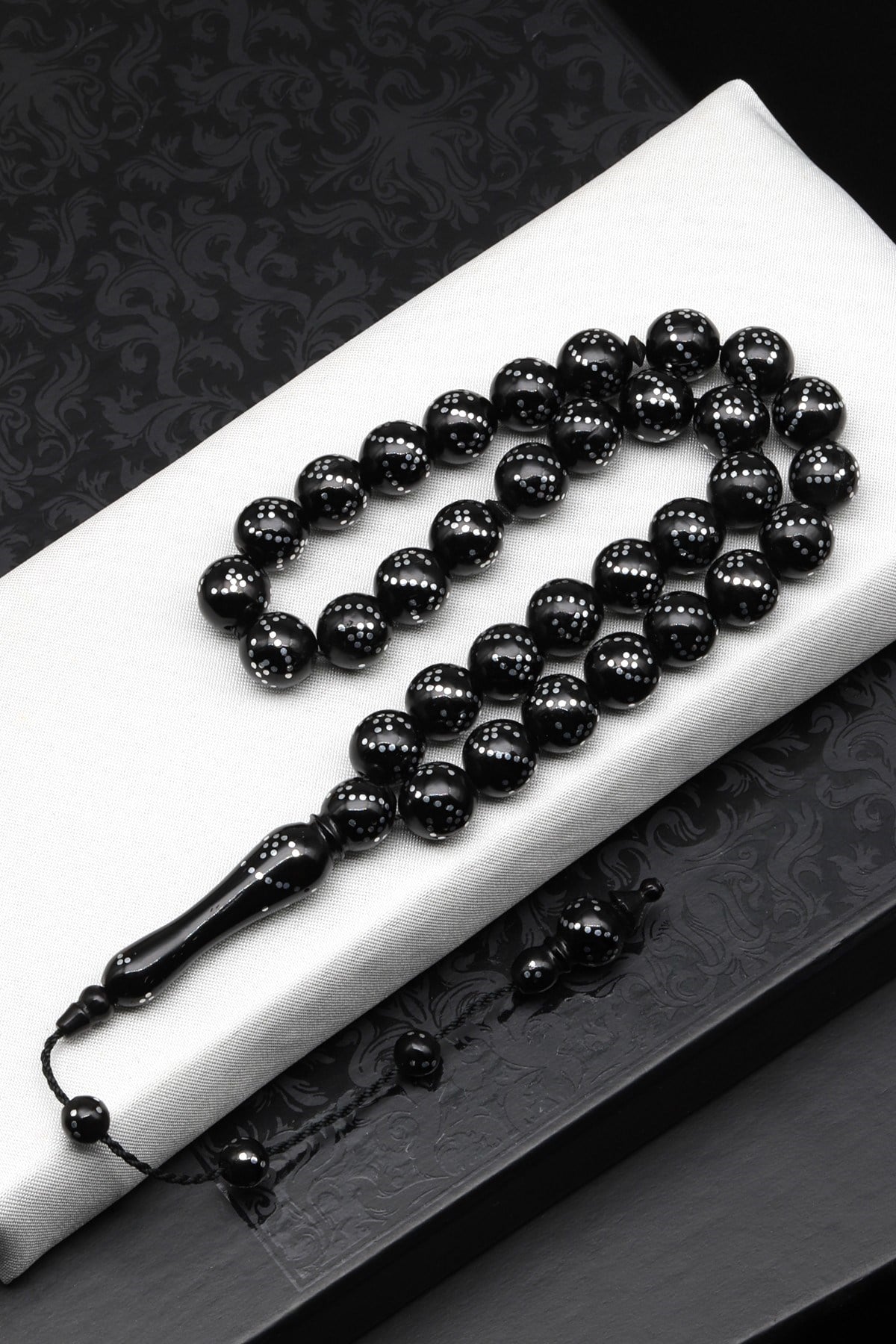 İşlemeli Kuka Ağacı Tesbih 10 mm Küre Kesim - T-1862