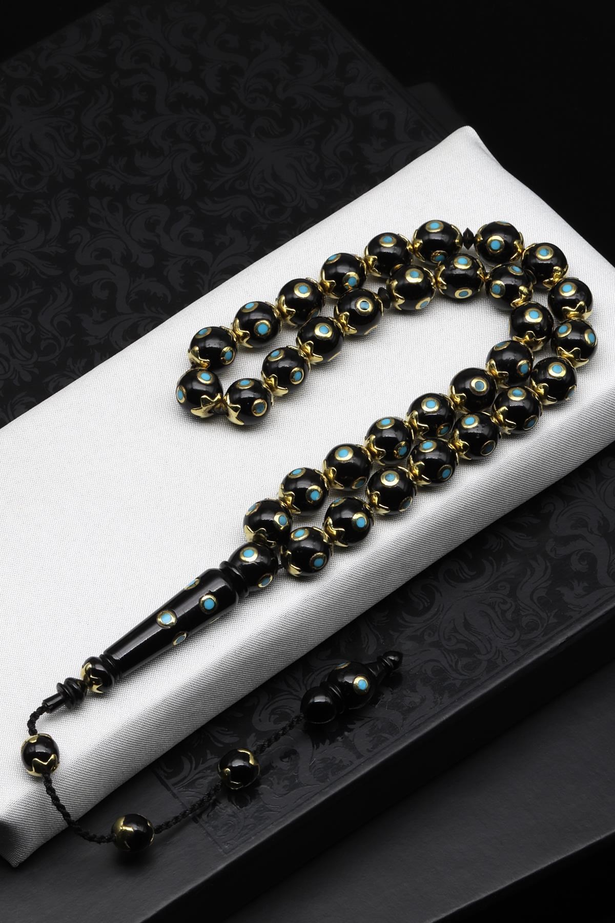 İşlemeli Kuka Ağacı Tesbih 10 mm Küre Kesim