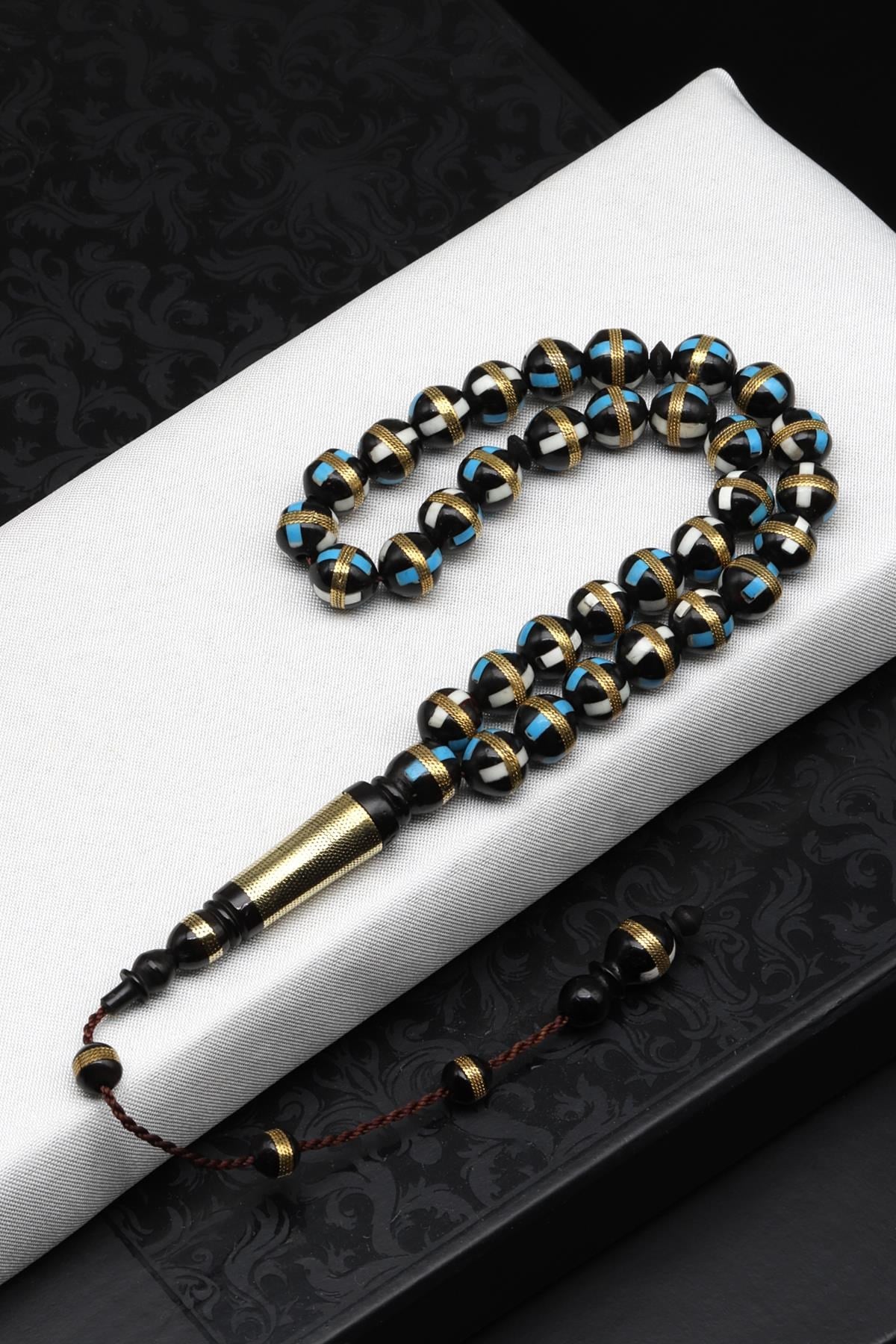 İşlemeli Kuka Ağacı Tesbih 7 mm Küre Kesim