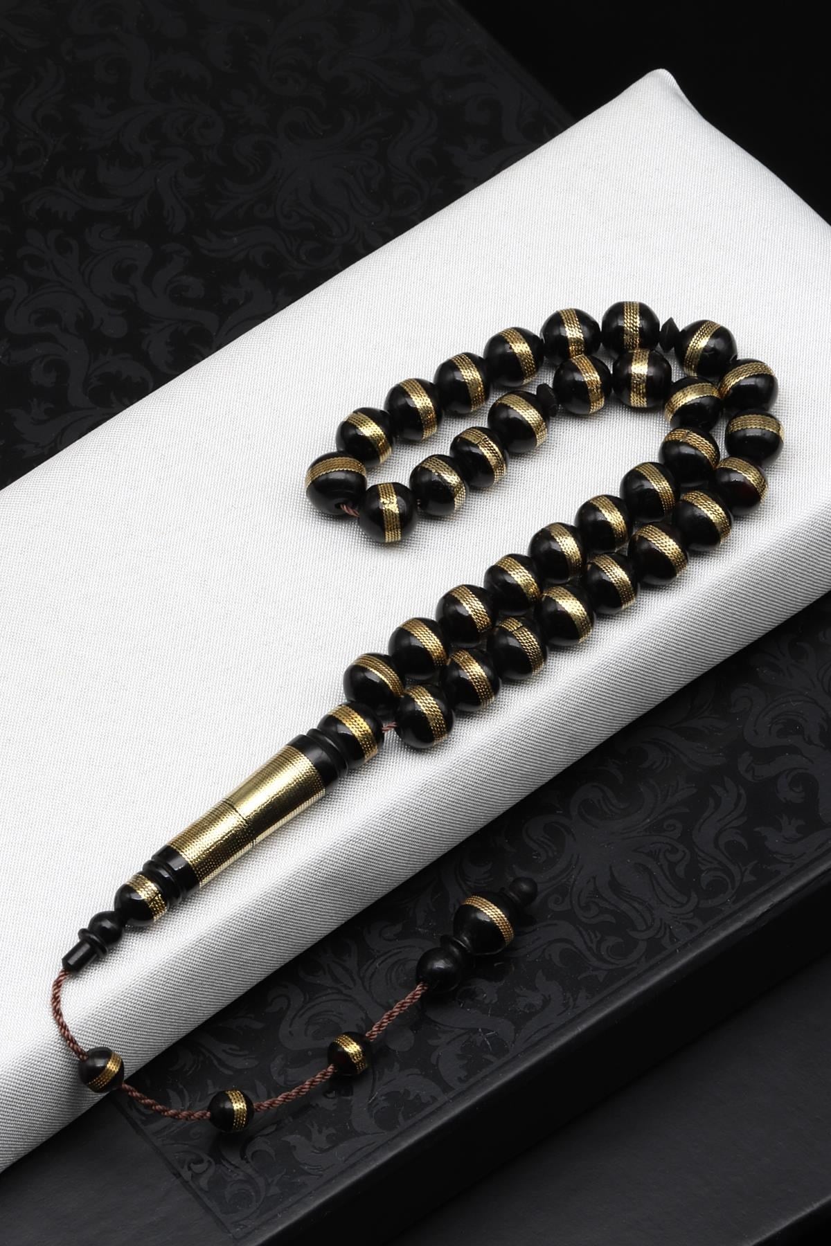 İşlemeli Kuka Ağacı Tesbih 7 x 8 mm Küre Kesim